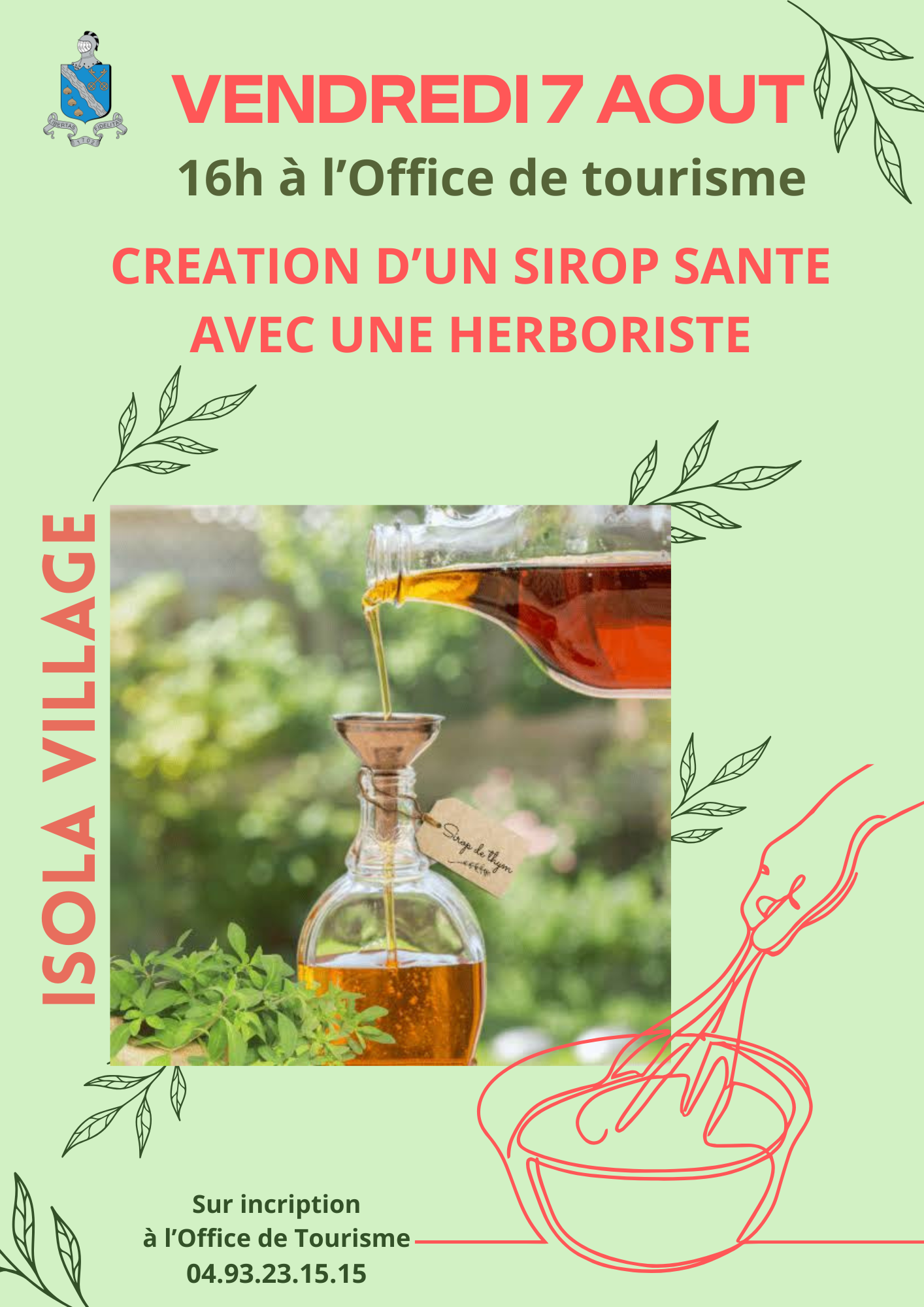 Cr�ation d'un sirop sant� avec une herboriste