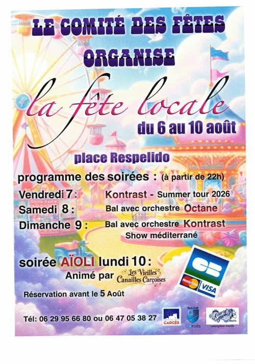 F�te locale : Spectacle, Bal et repas