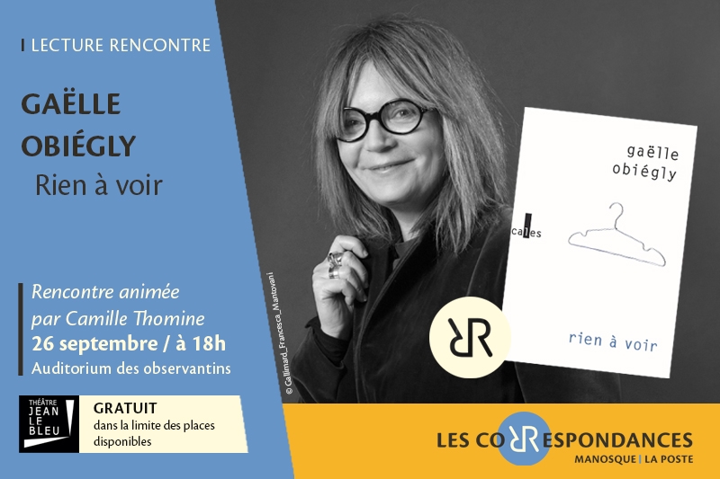� Rien � voir � de Ga�lle Obi�gly - Les Correspondances 2026
