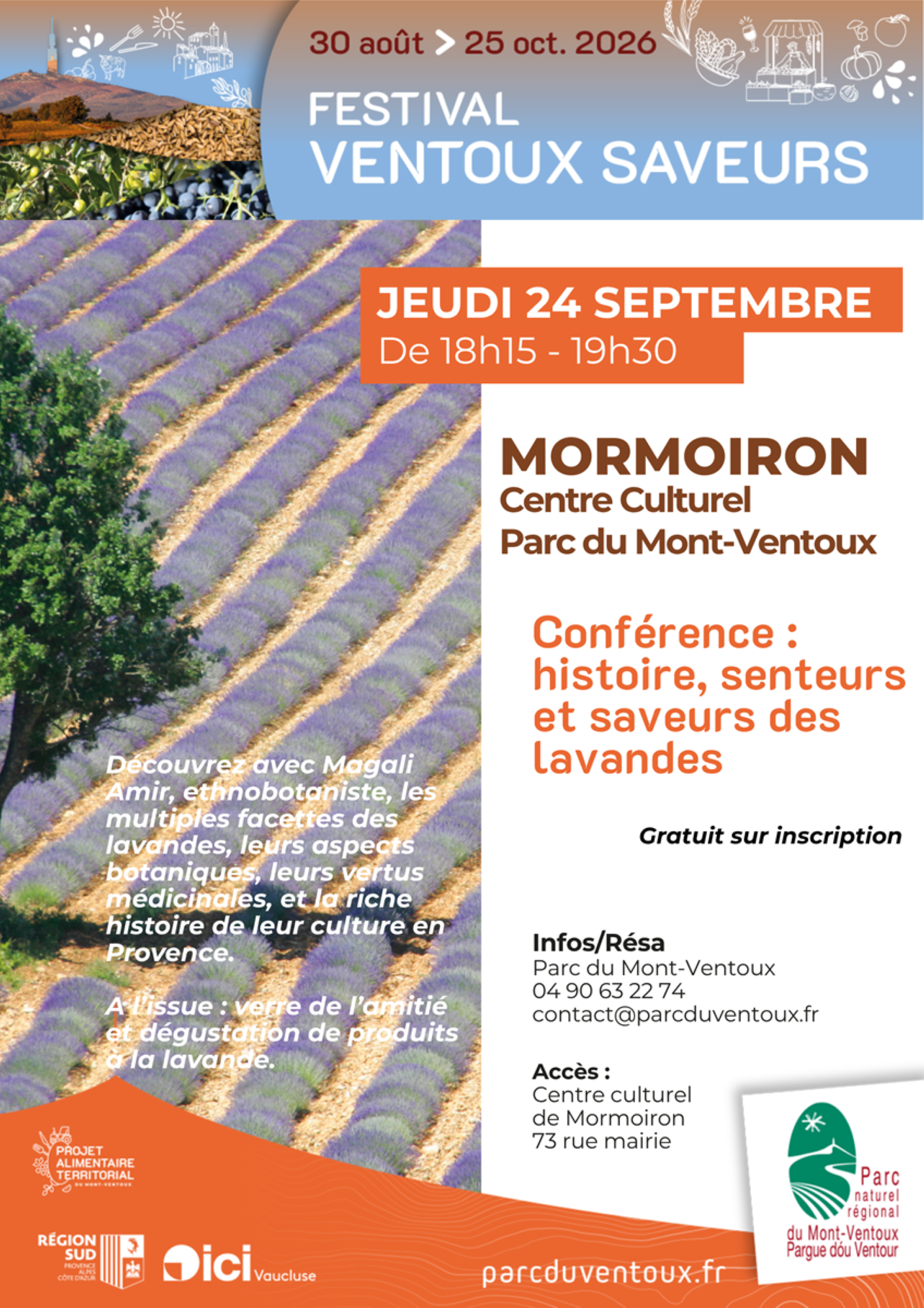 Festival Ventoux Saveurs : Conf�rence 