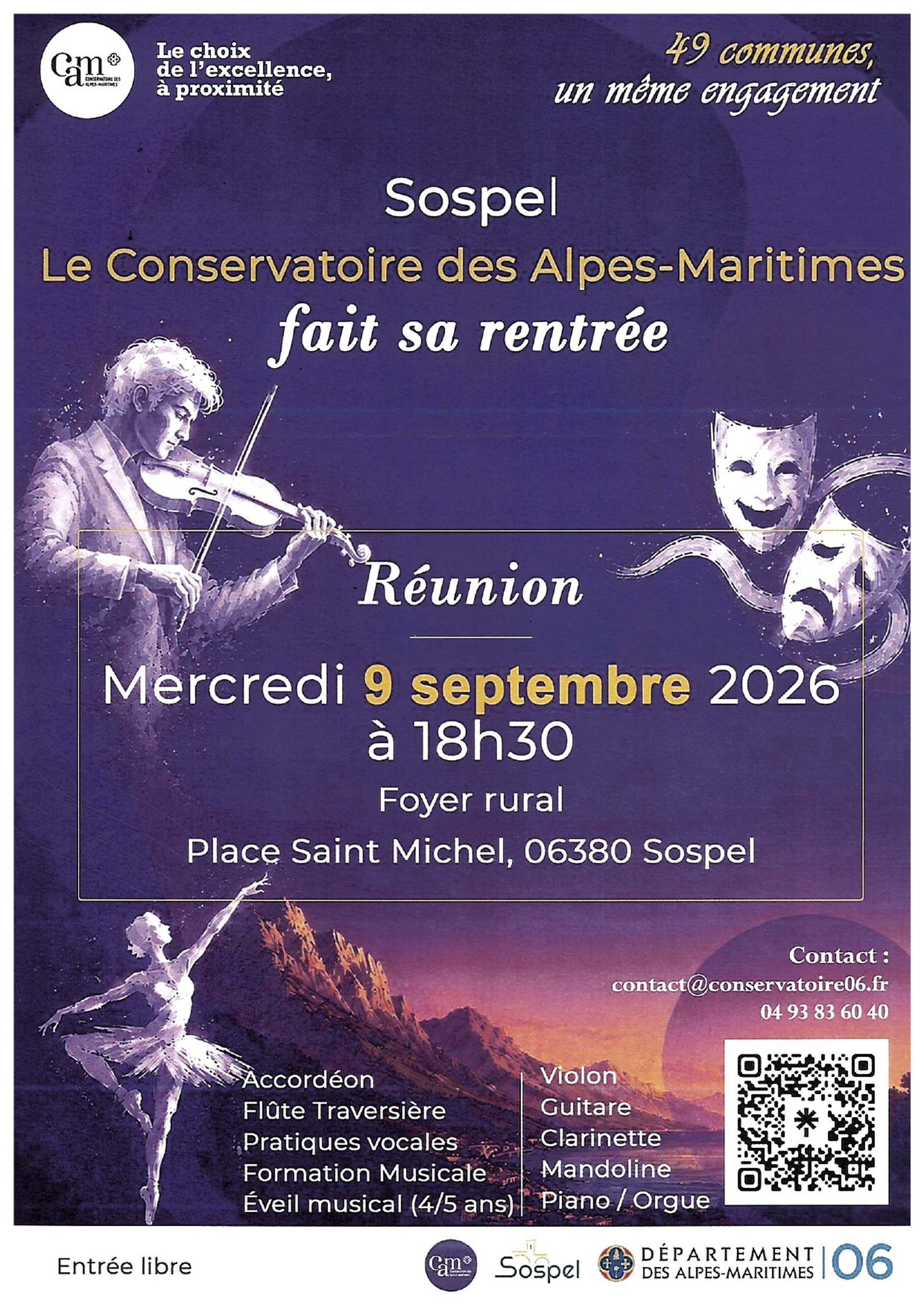Le Conservatoire des Alpes-Maritimes fait sa rentr�e