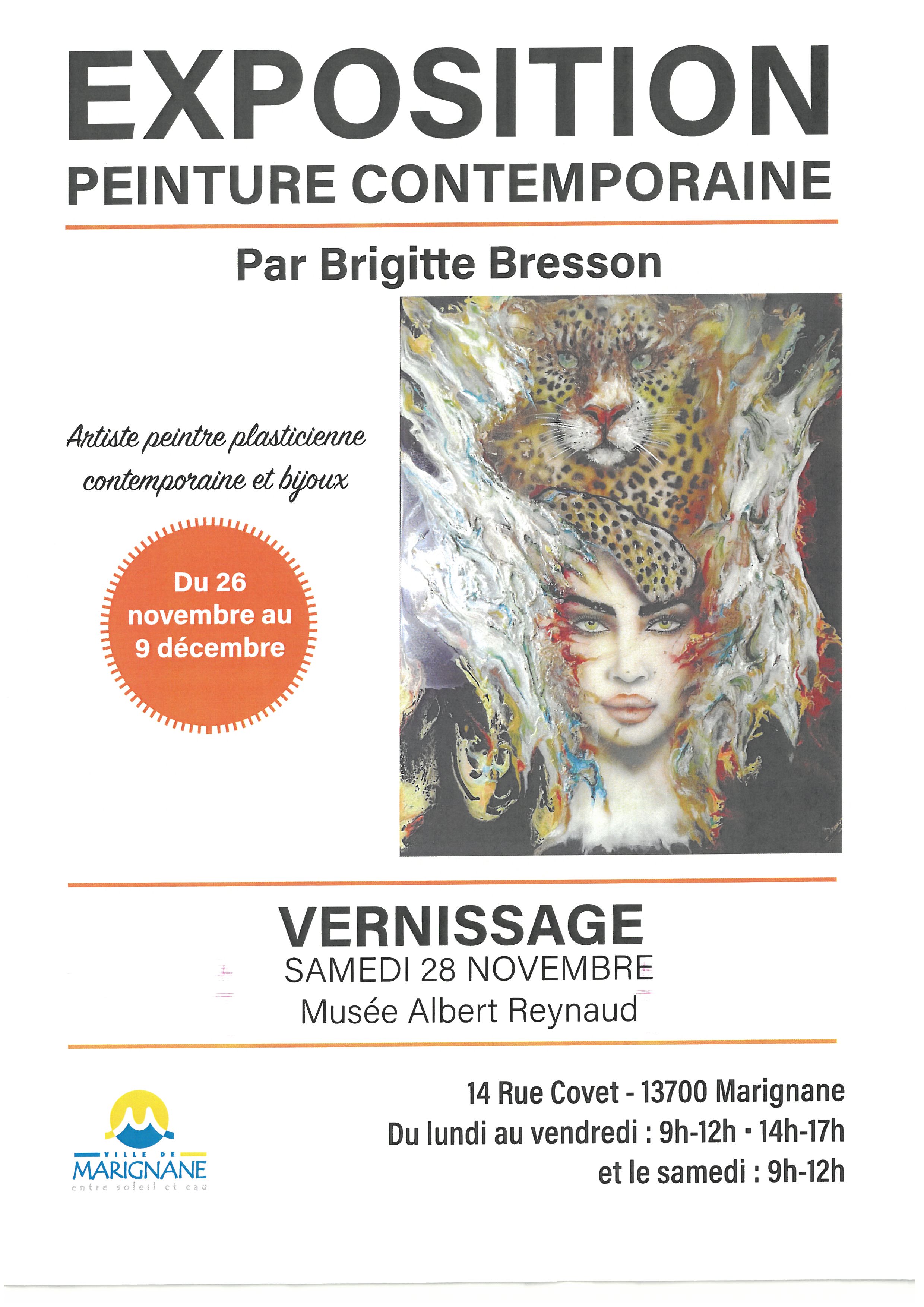Exposition de l'artiste peintre plasticienne Brigitte Bresson