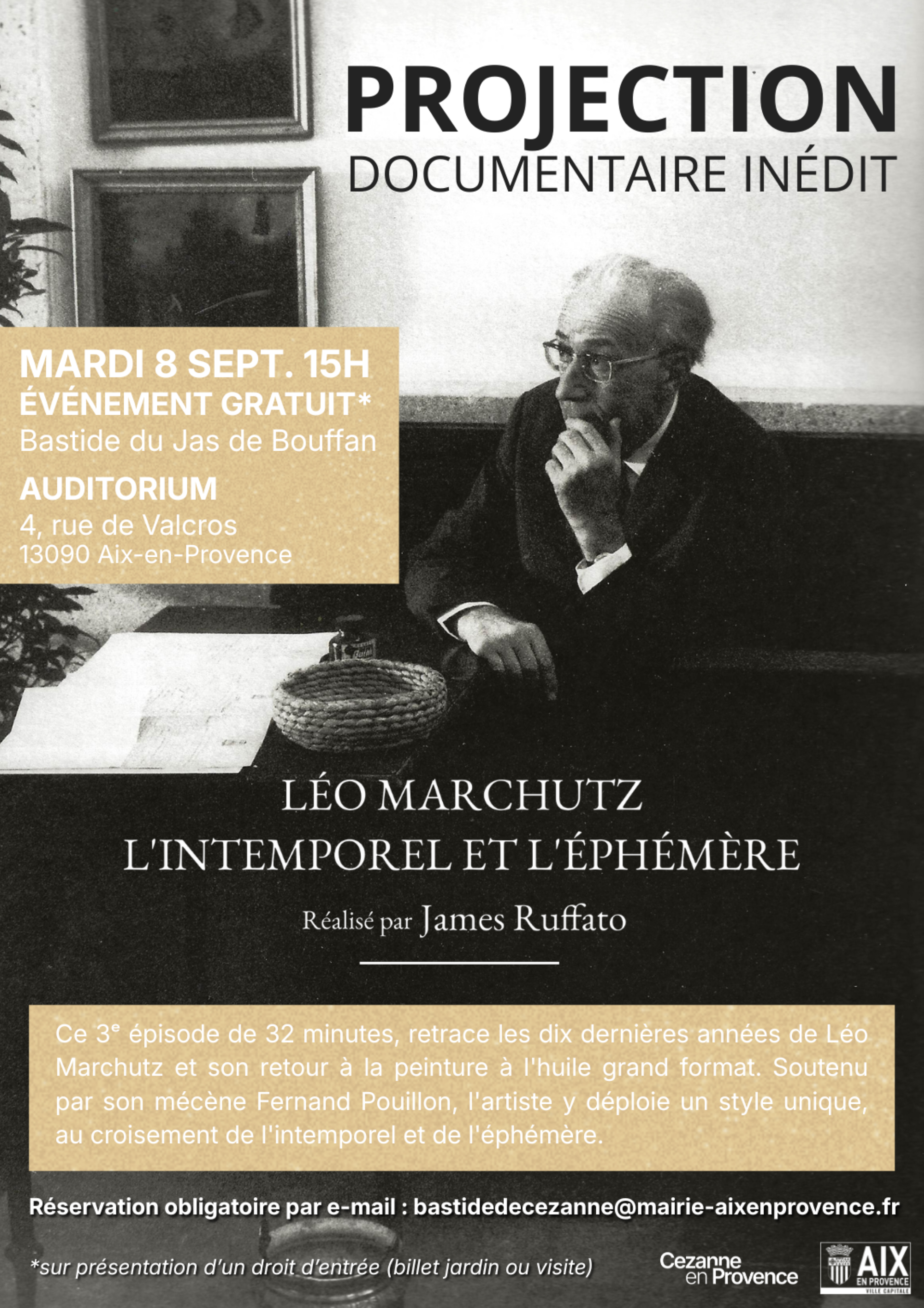 Projection documentaire - L�o Marchutz, L�intemporel et l��ph�m�re