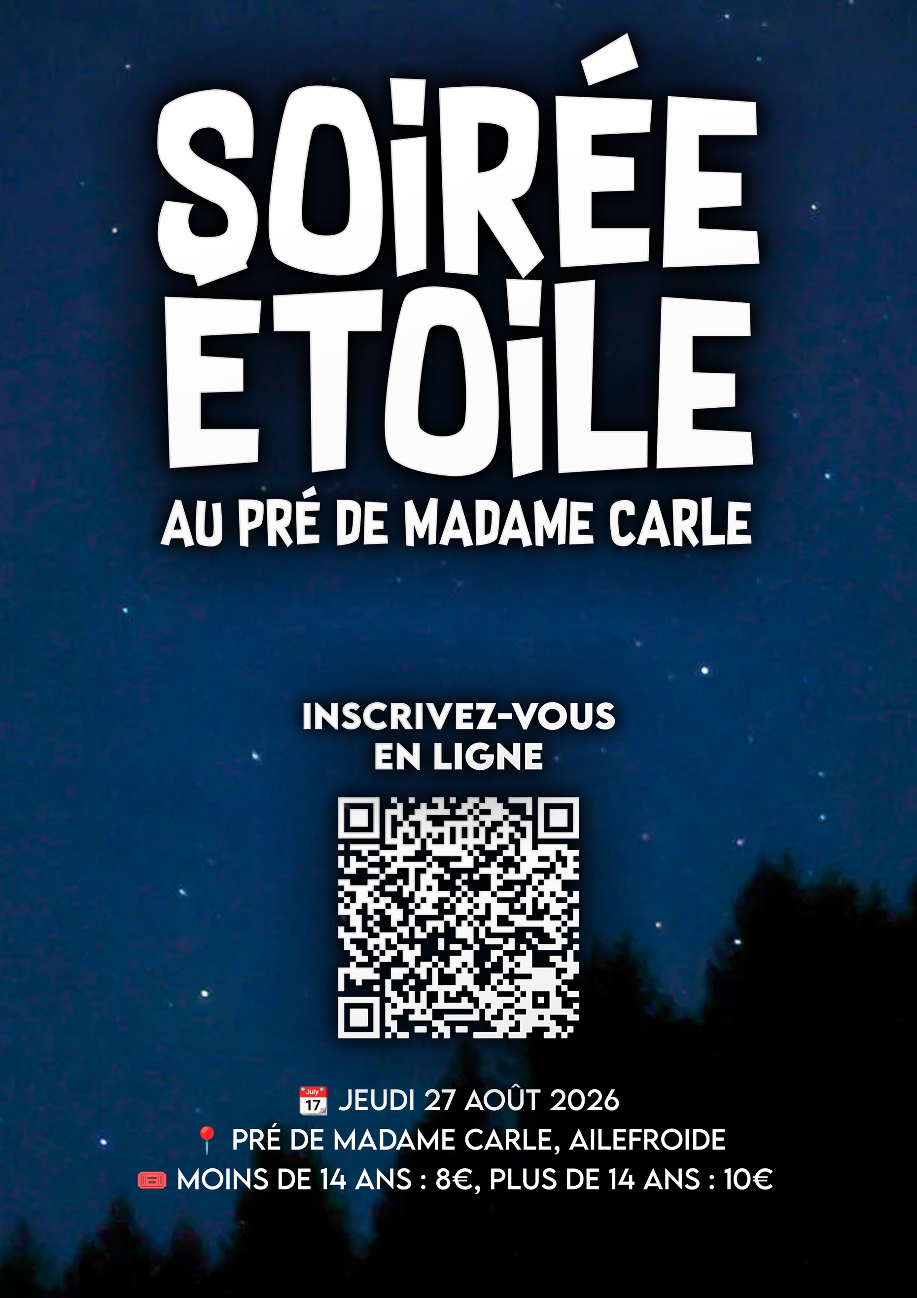 Soir�e �toiles au Pre de Mme Carle
