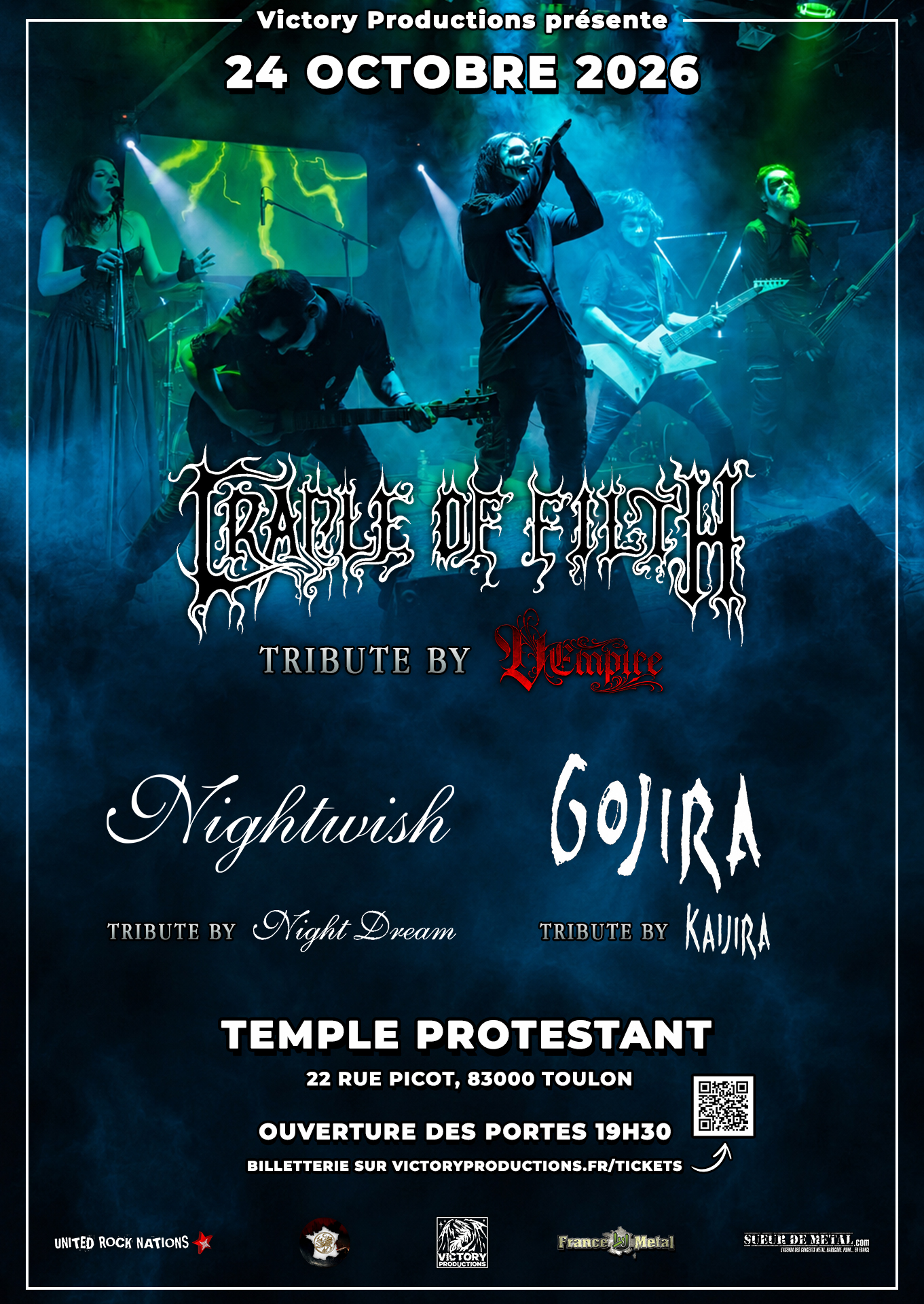Concert (metal) - Tribute to Cradle of Filth, Nightwish et Gojira
