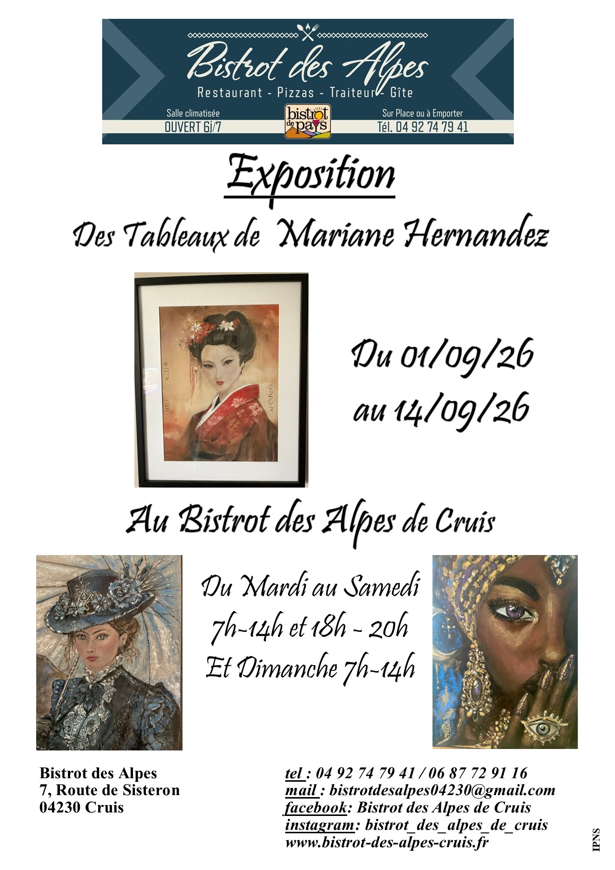 Exposition des oeuvres de Mariane Hernandez