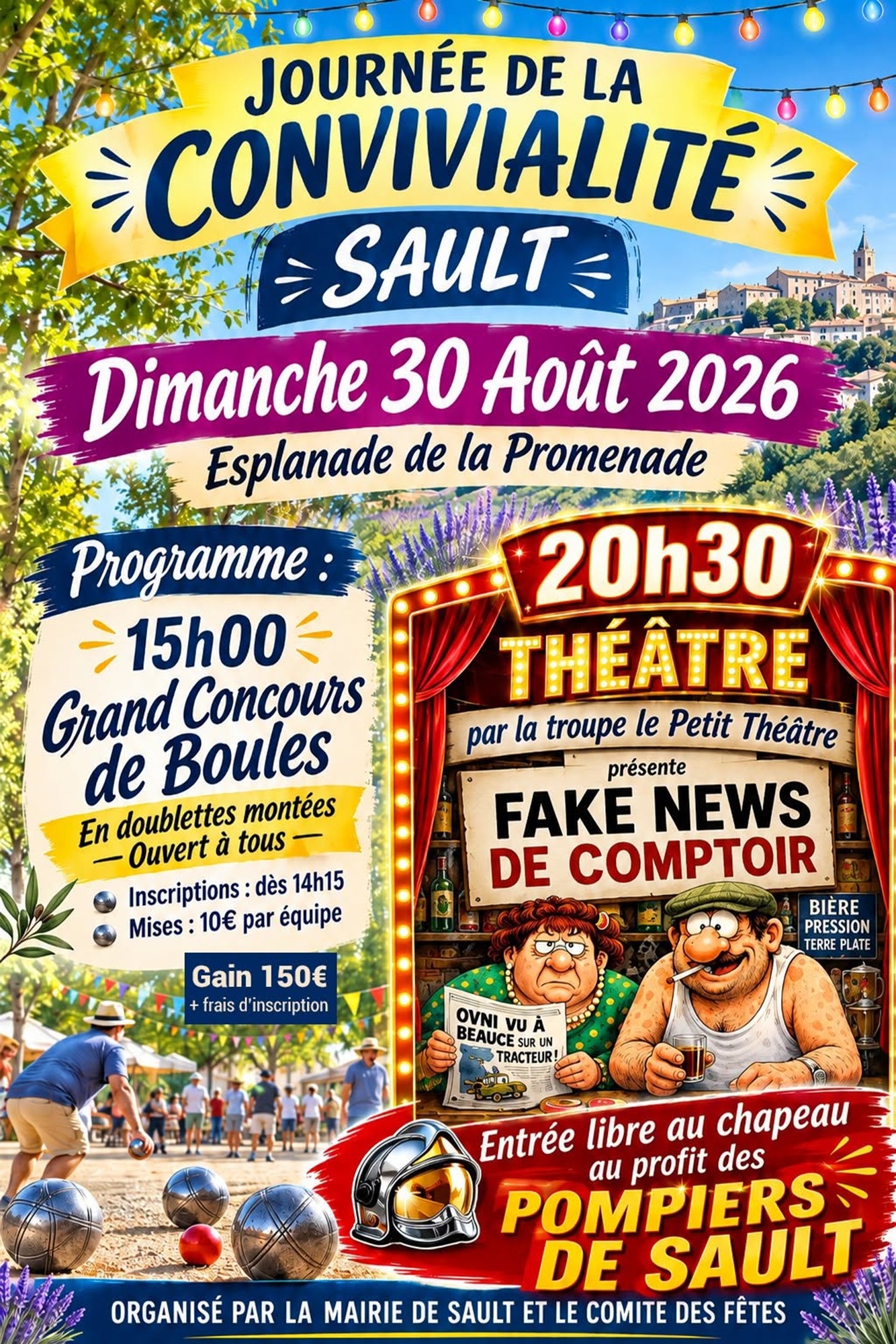 Journ�e de la convivialit� - Concours de boules et Th��tre
