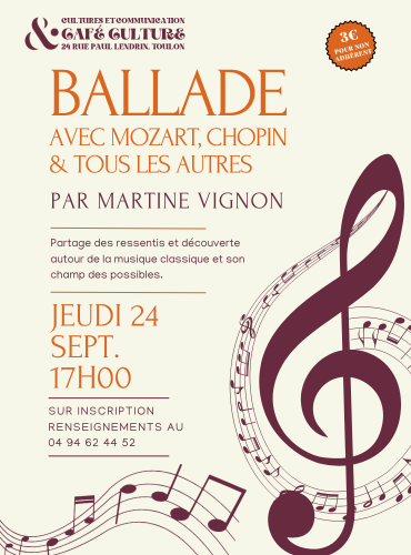 Conf�rence musicale - Balade avec Mozart, Chopin et tous les autres