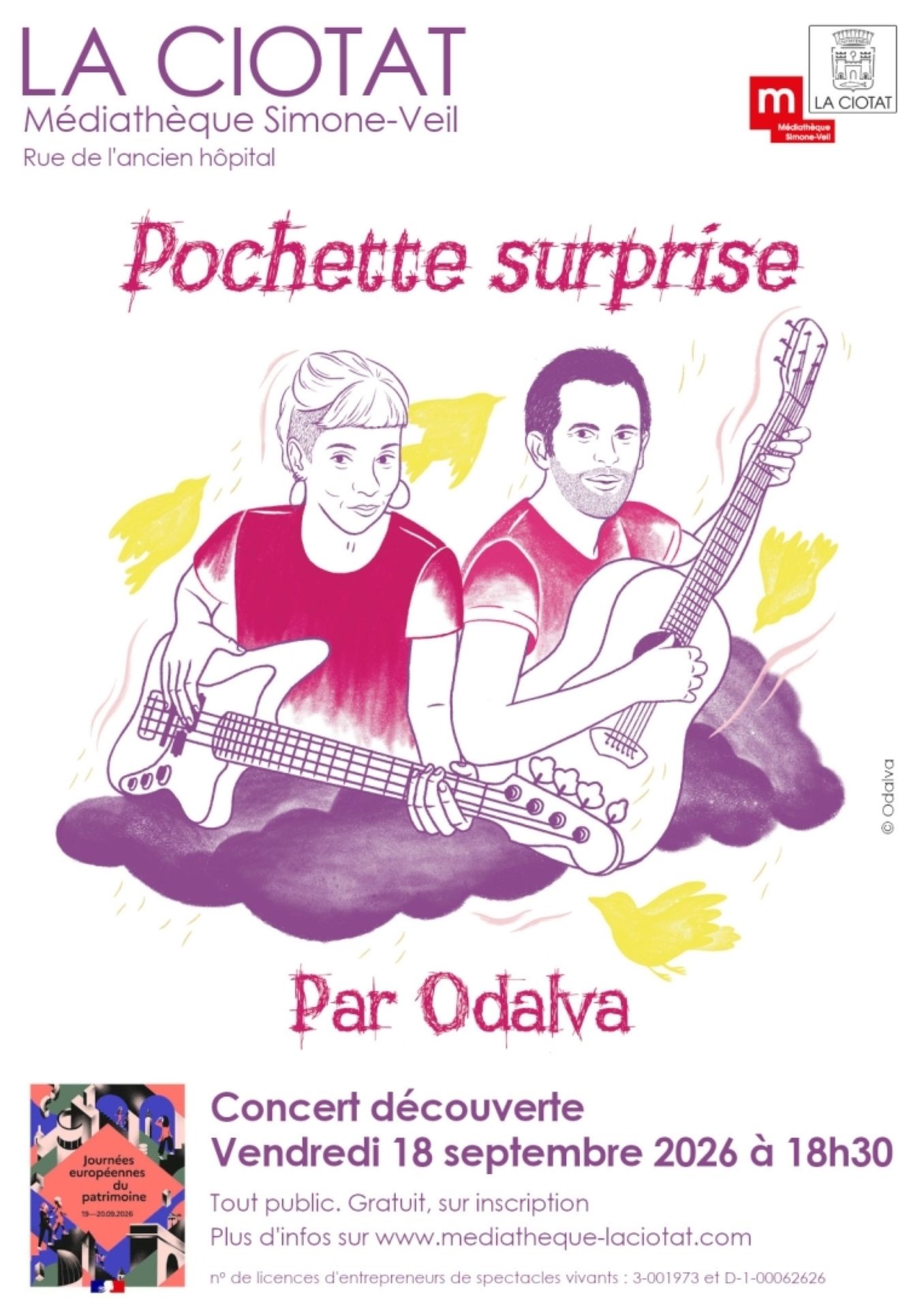 Journ�es Europ�ennes du Patrimoine : Concert d�couverte Pochette Surprise par le duo Odalva
