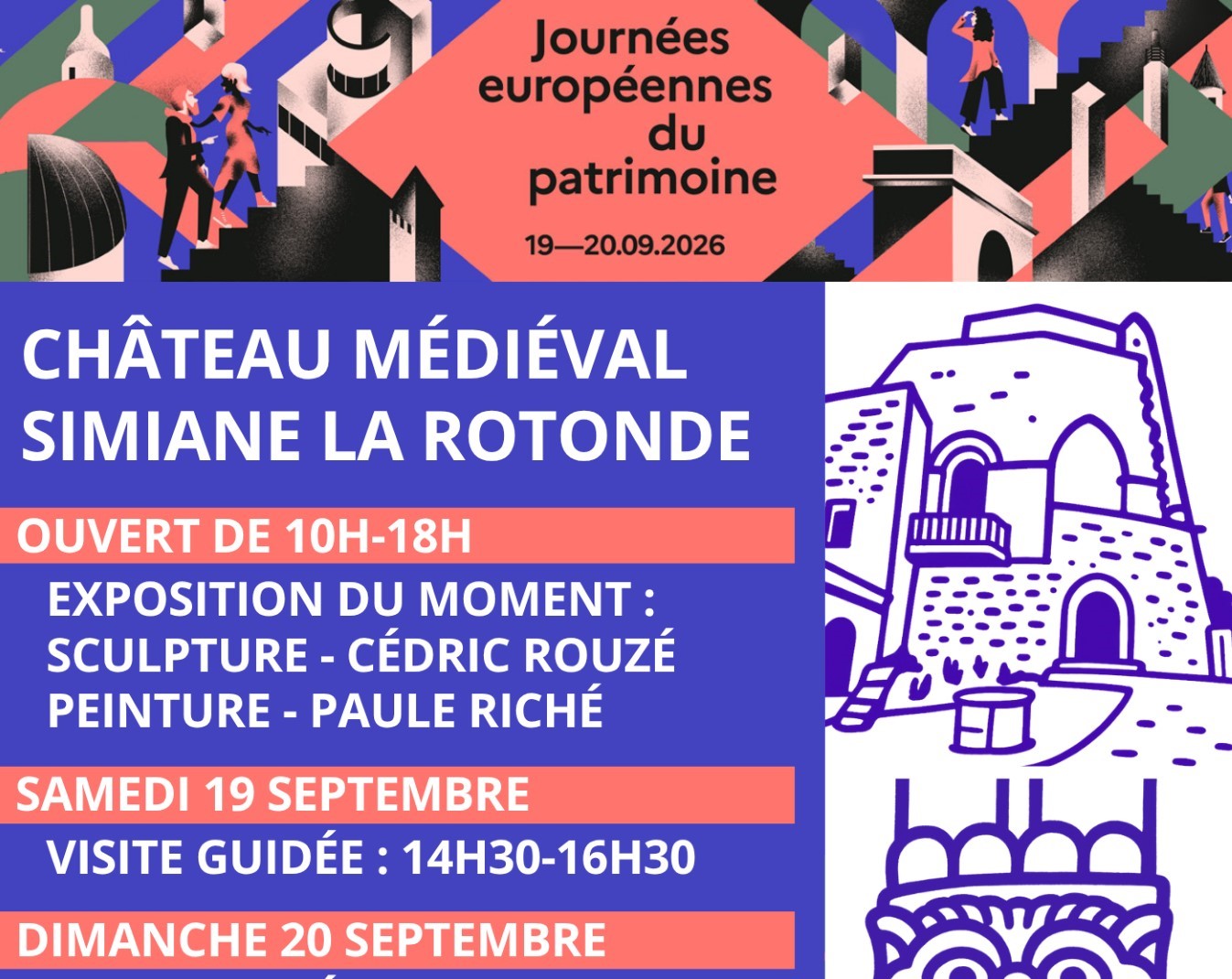 Journ�es europ�ennes du patrimoine 2026 au Ch�teau de Simiane-la-Rotonde