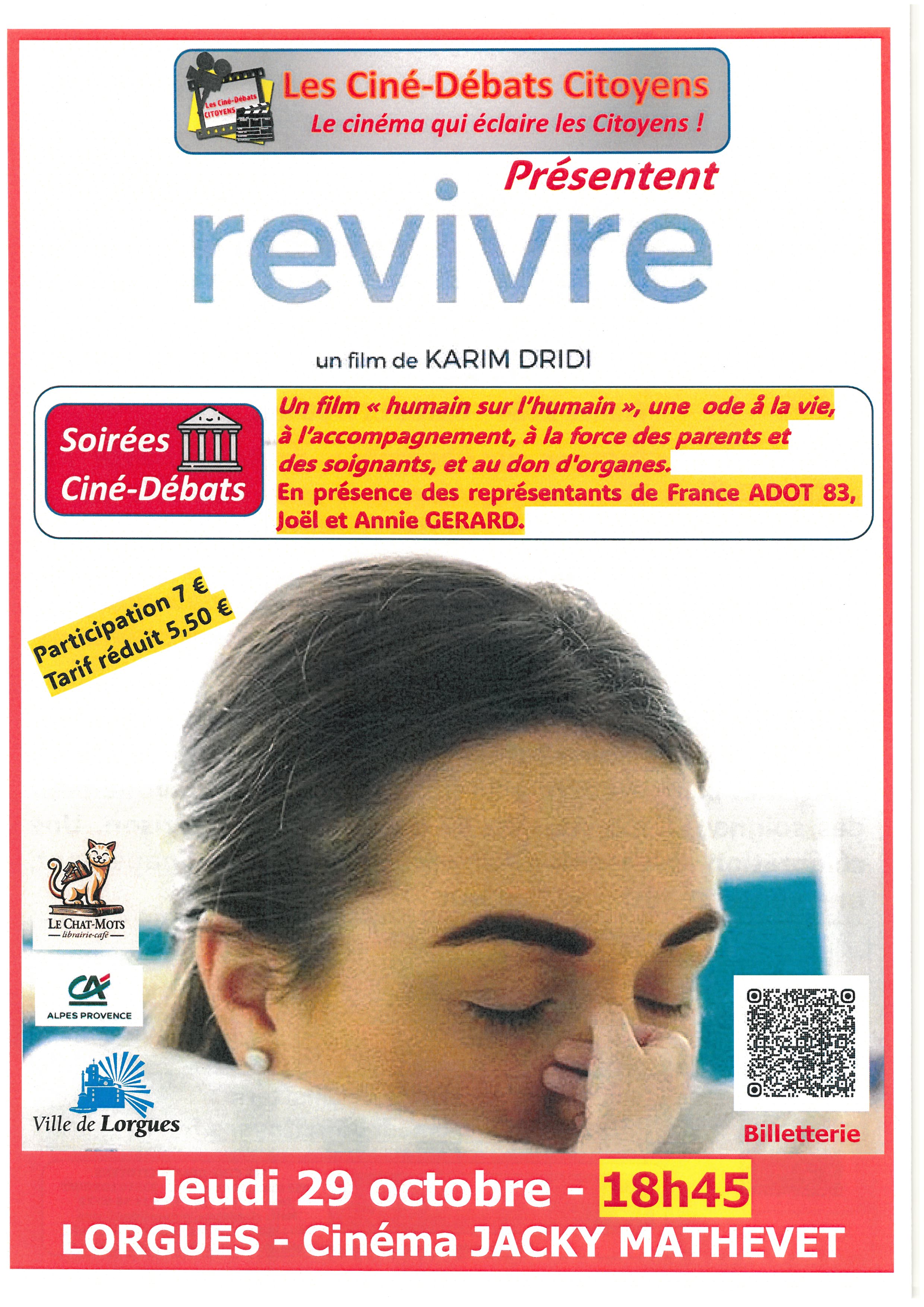 cin�-D�bats Citoyens pr�sentent Revivre de Karim Dridi