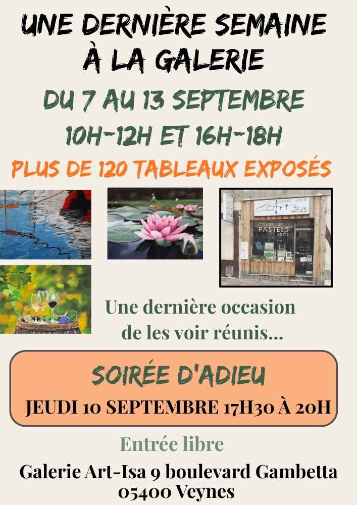 Derni�re semaine � la Galerie Art-Isa � Plus de 120 tableaux expos�s