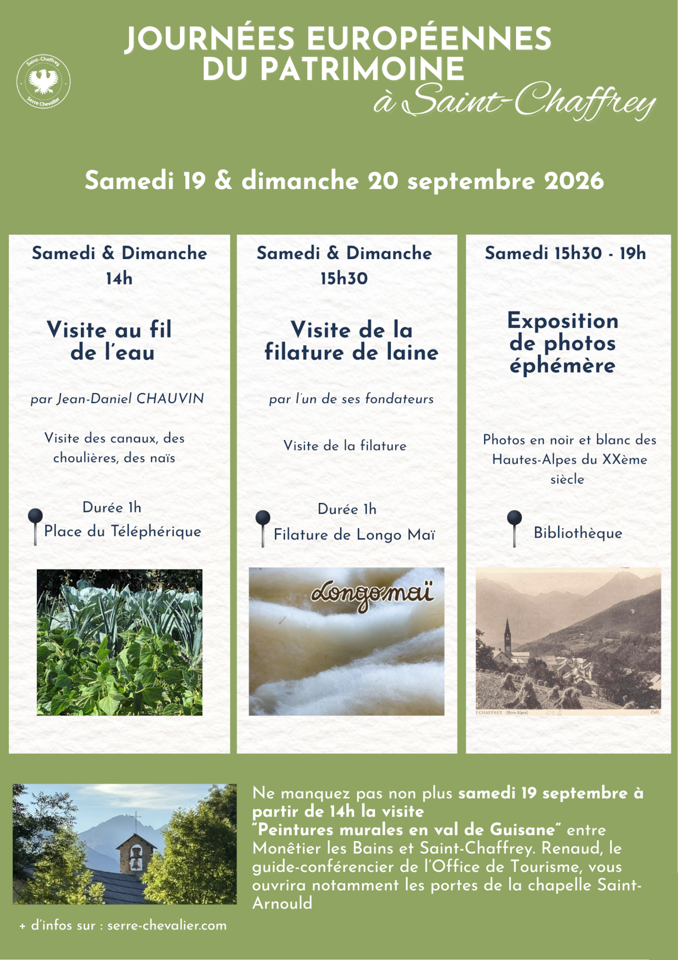 Journ�es Europ�ennes du patrimoine � Saint-Chaffrey