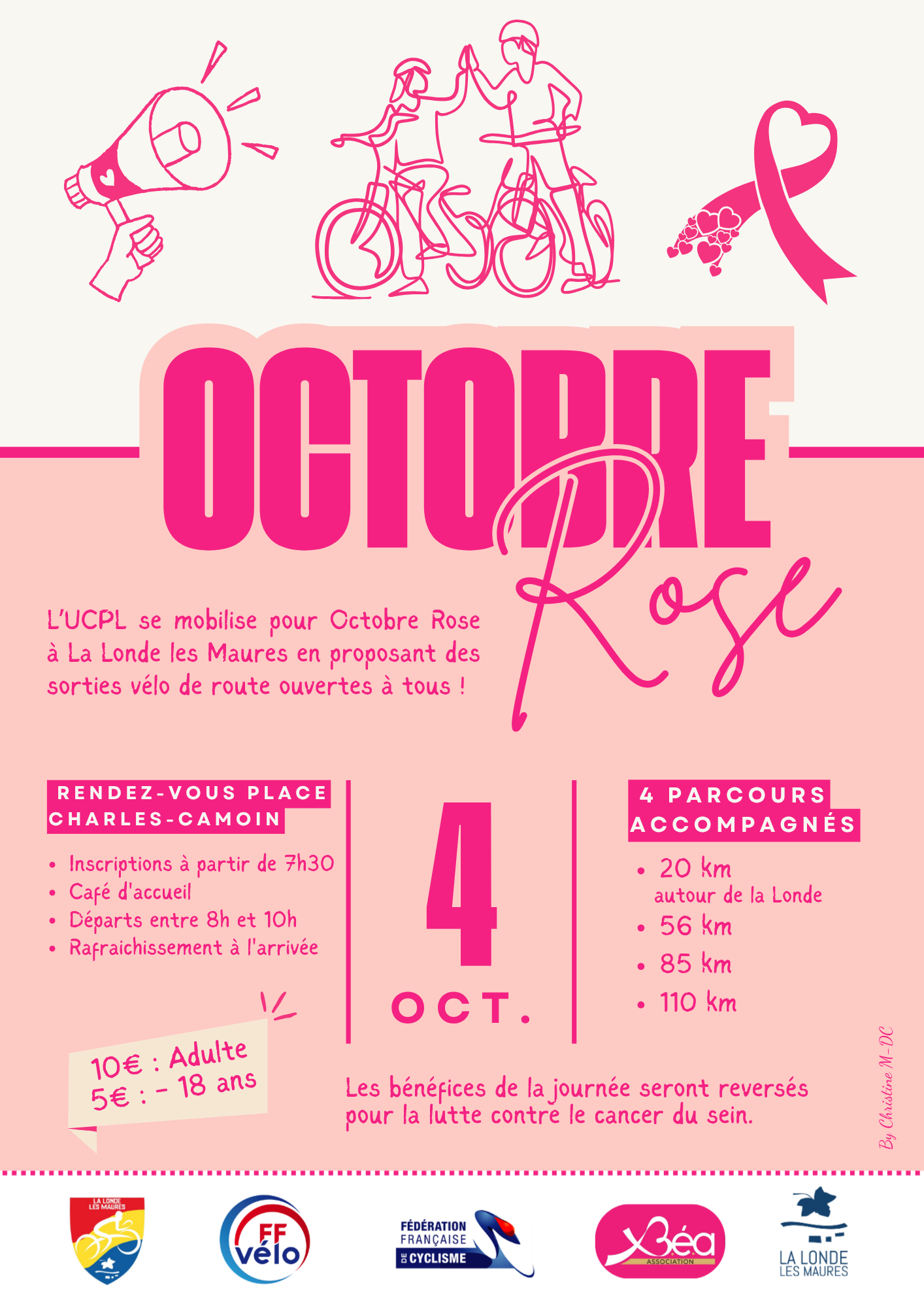 Cyclisme : Octobre Rose de l'UCPL - Sorties v�lo de route