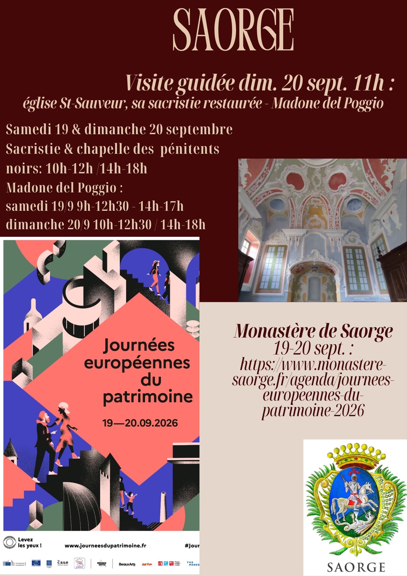 Journ�es europ�ennes du patrimoine 2026 � SAORGE