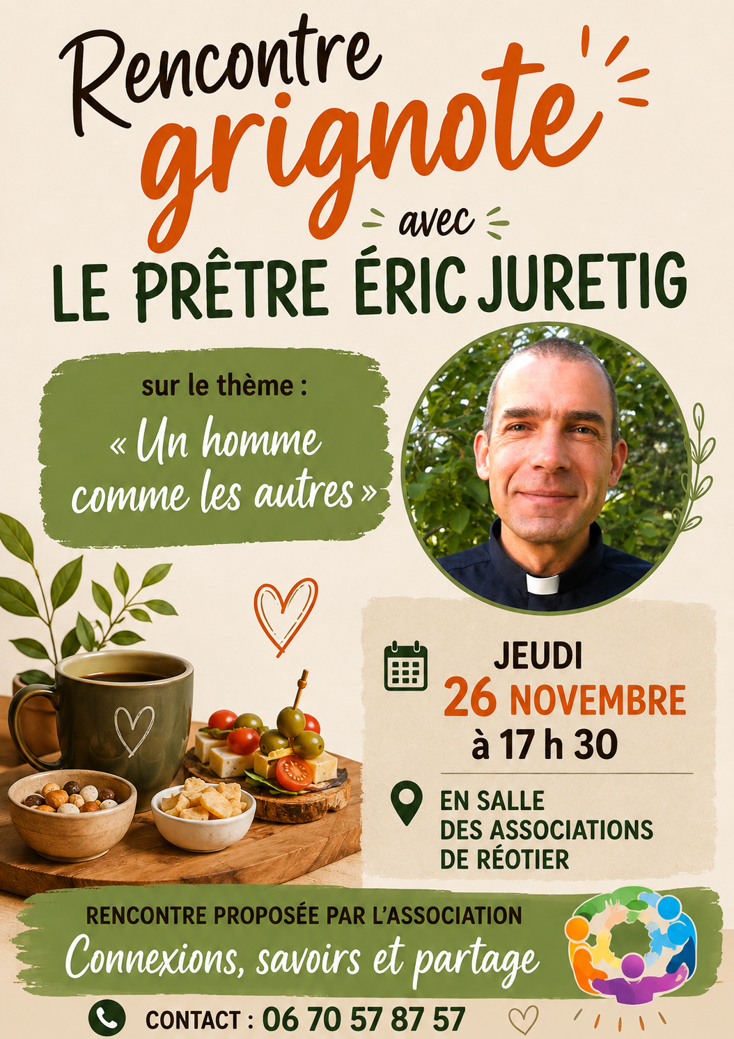 Rencontre Grignote avec le pr�tre Eric Juretig