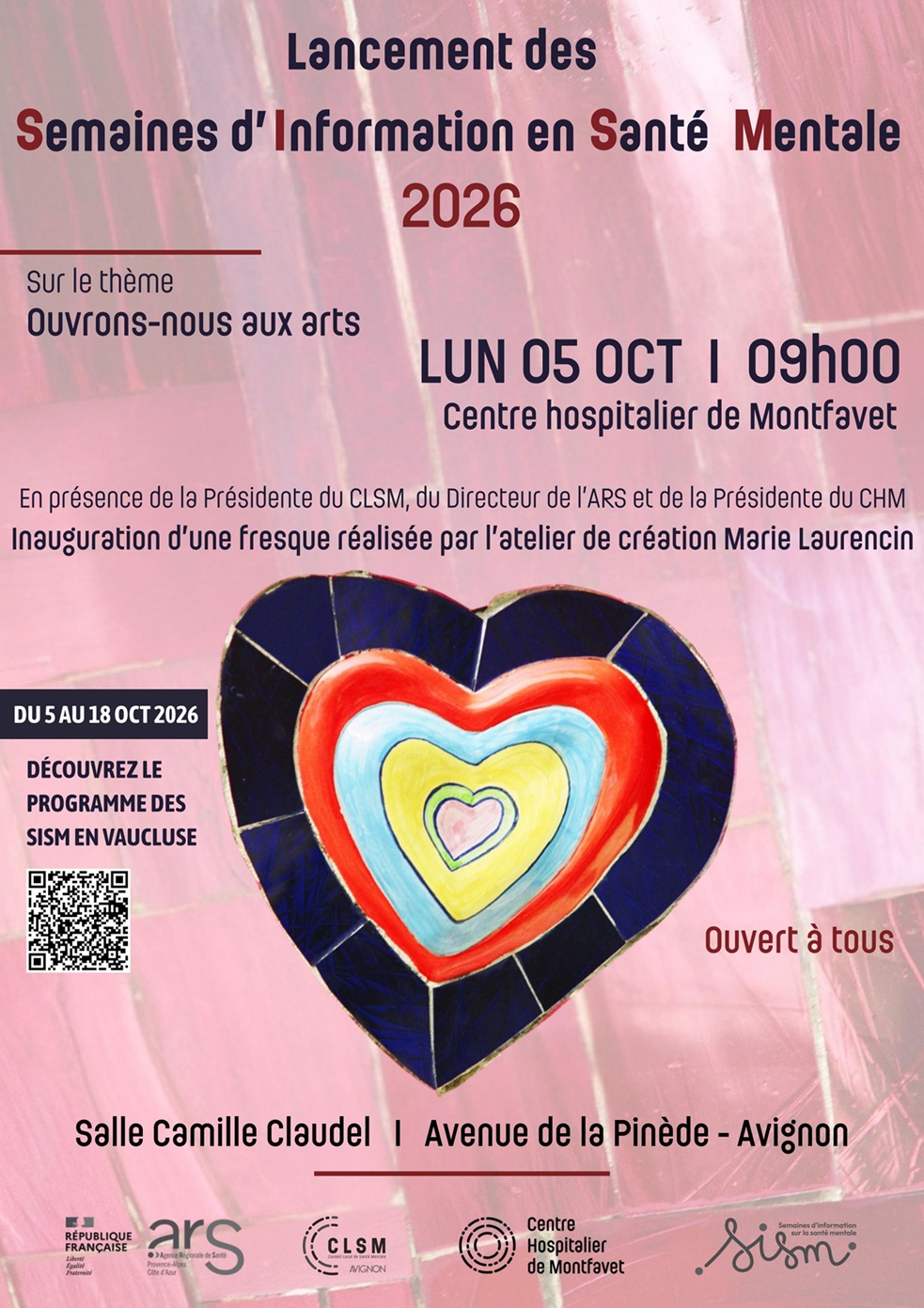 Journ�e d�ouverture des SISM (Semaines d�information sur la sant� mentale) : pour notre sant� mentale, ouvrons-nous aux arts !