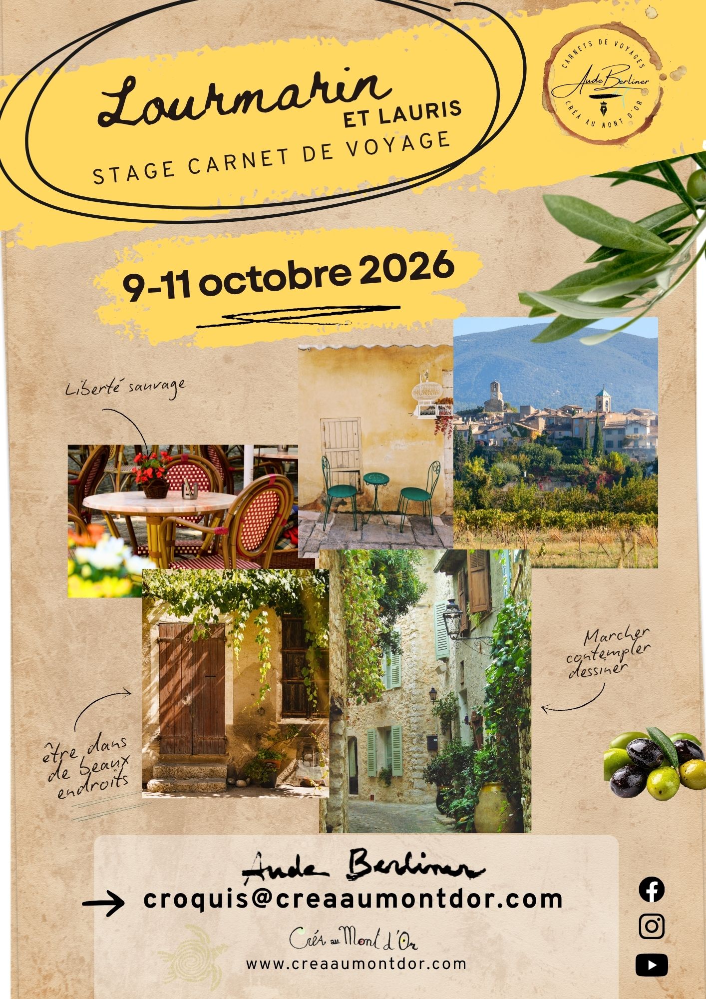 Stage croquis aquarelle et carnet de voyage