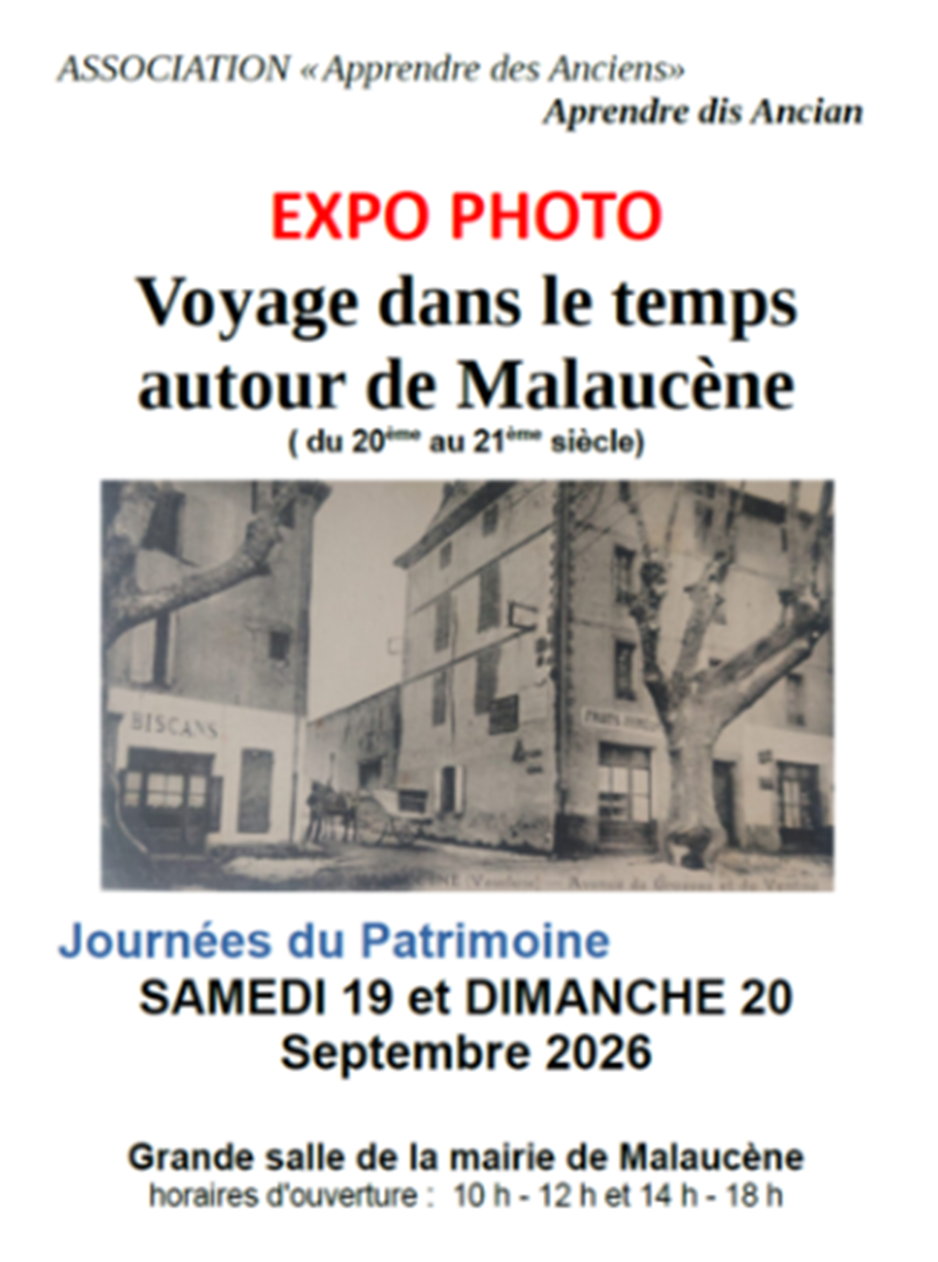Expo photo Voyage dans le temps autour de Malauc�ne