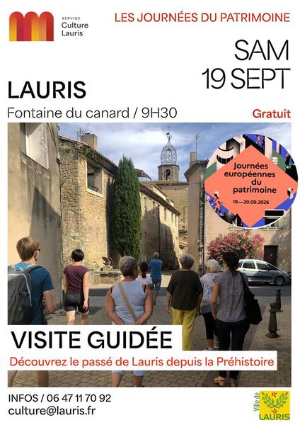 JEP 2026 - Visite historique du village de Lauris
