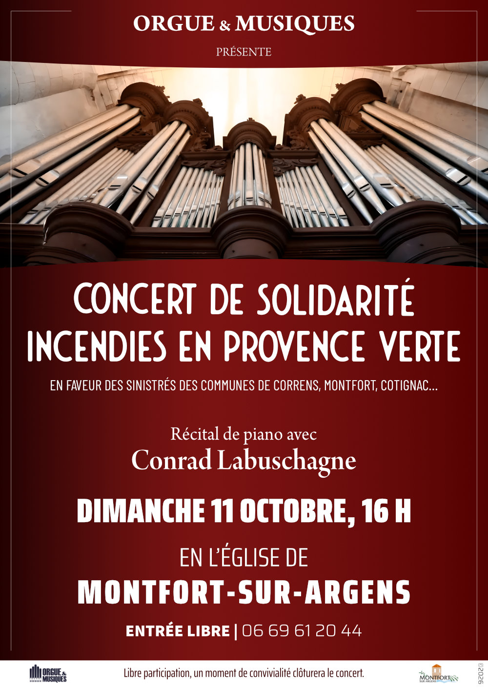 Concert de solidarit� incendies en Provence Verte : r�cital de piano - musique classique