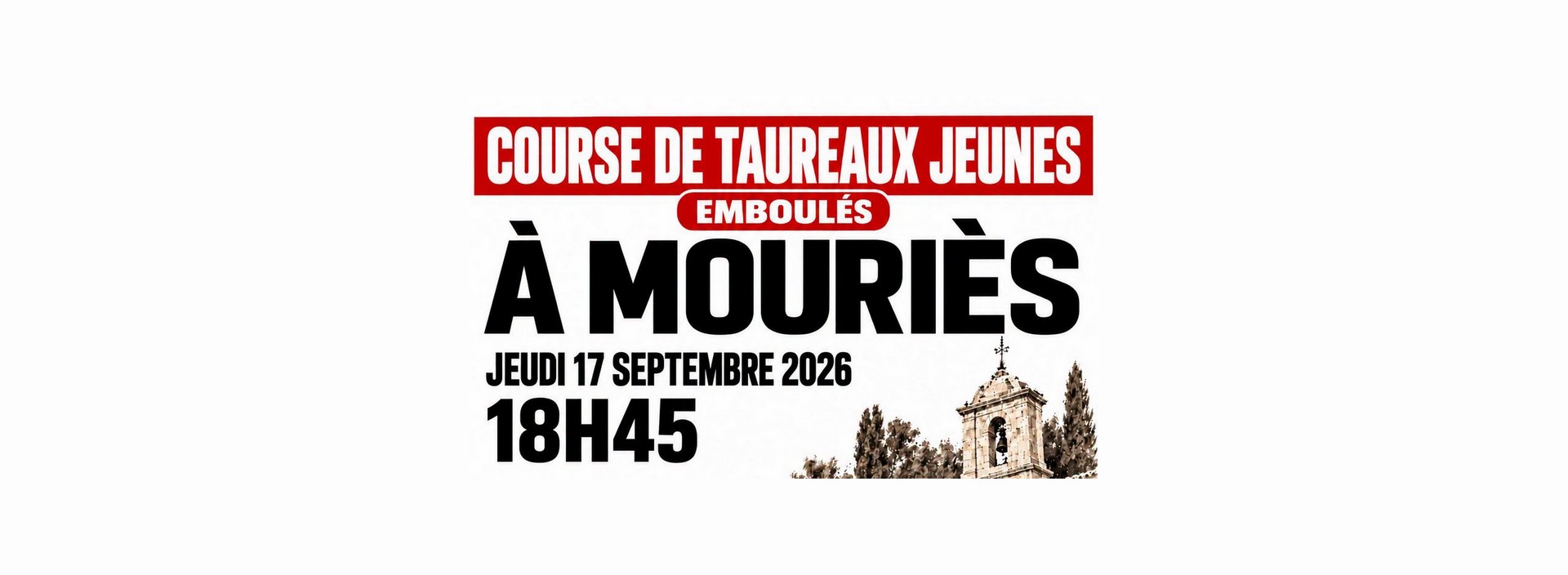 Course de taureaux emboul�s � Mouri�s