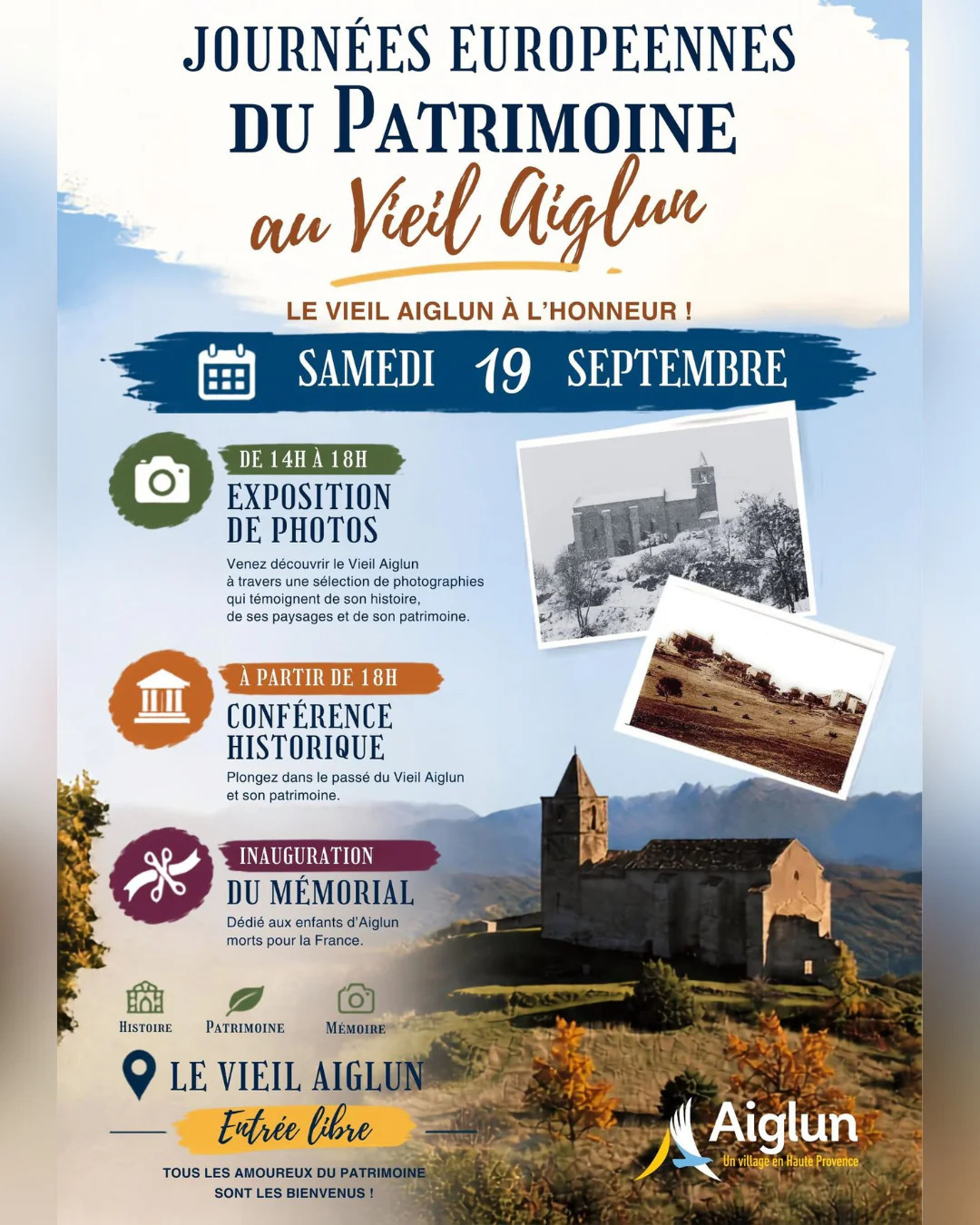 Journ�es europ�ennes du Patrimoine au Vieil Aiglun