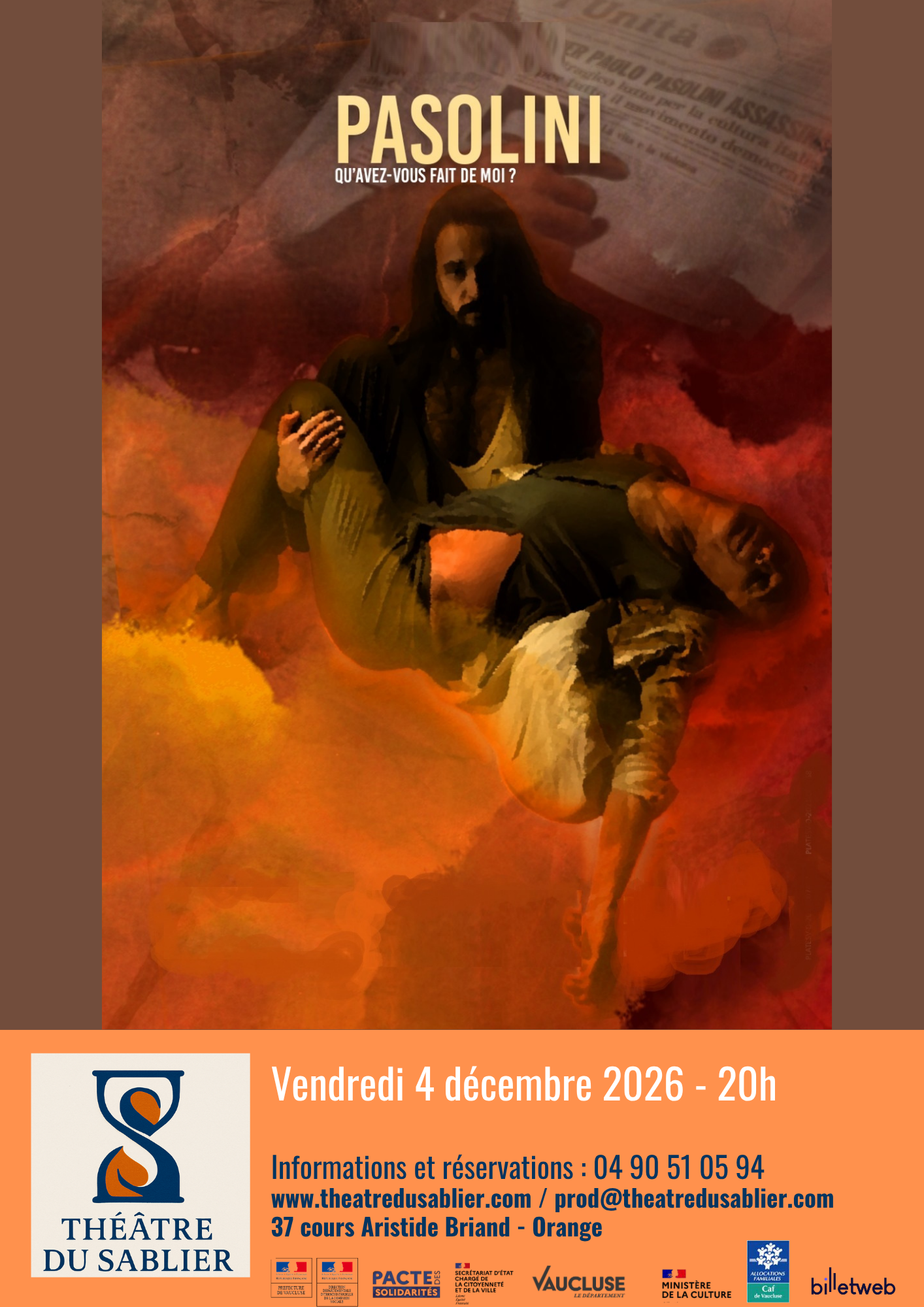 Th��tre - Pasolini, qu'avez-vous fait de moi ?