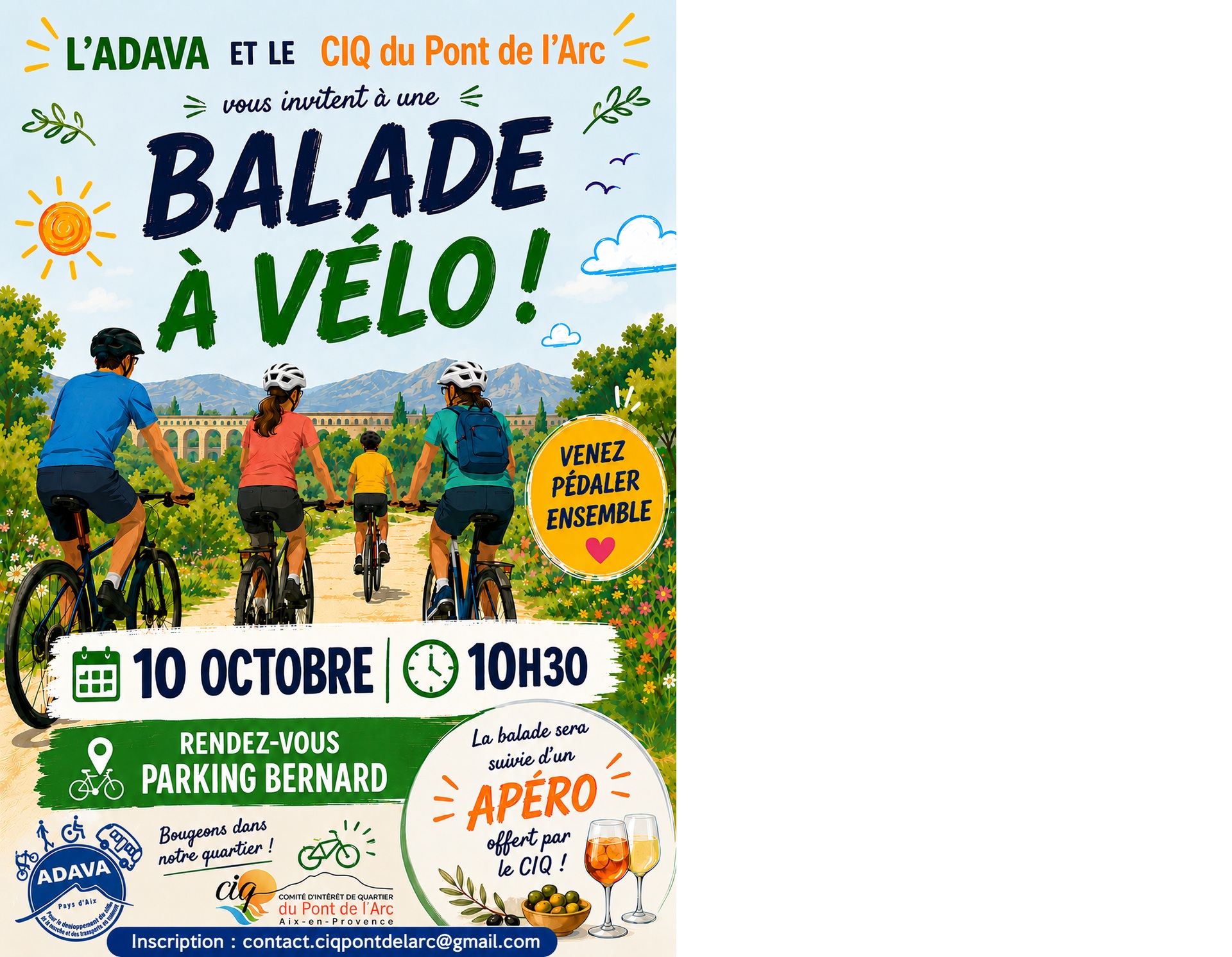 Balade � V�lo au Pont de l'Arc