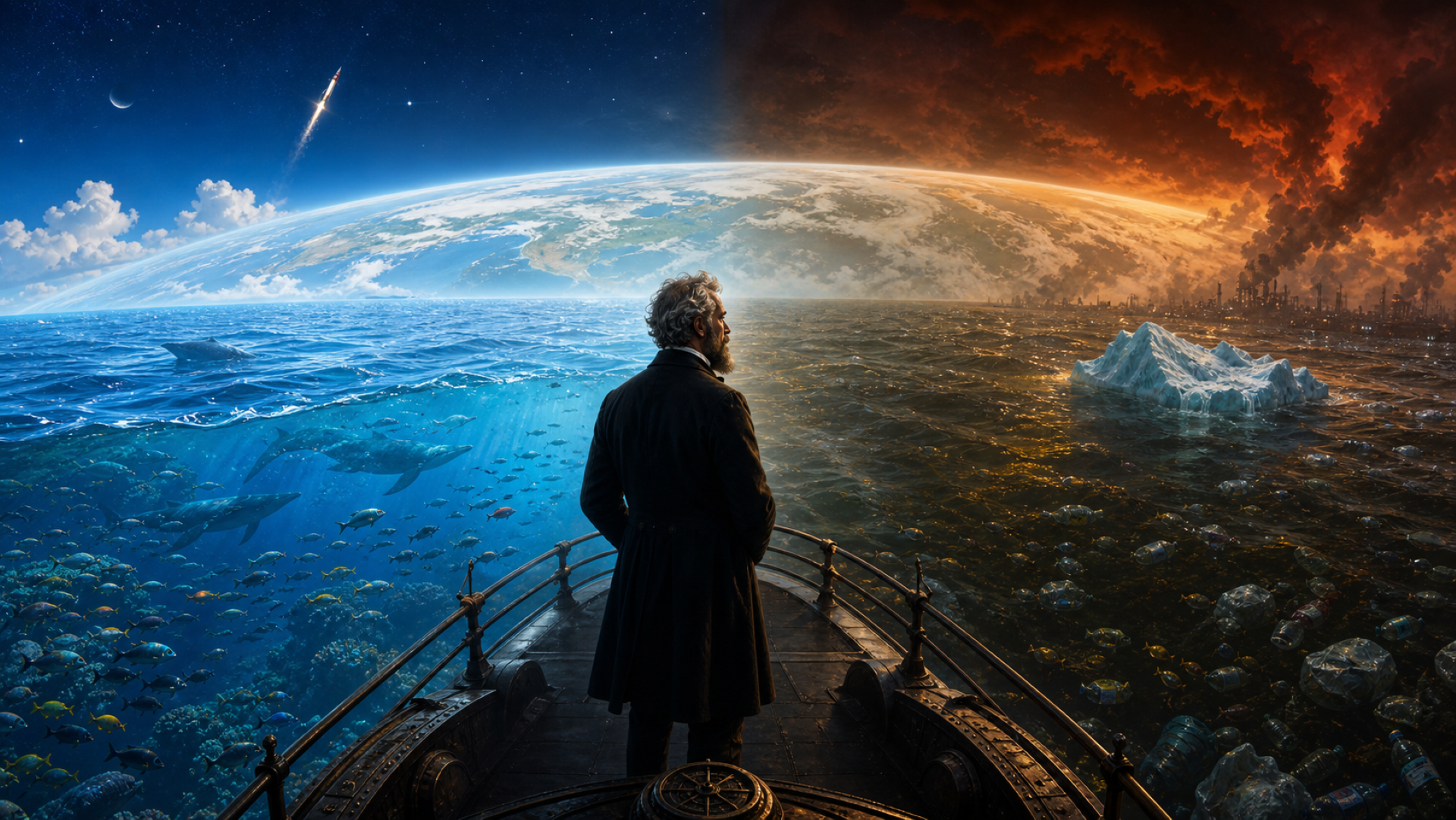 JULES VERNES, L'OCEAN ET LE CLIMAT: Les conseils et avertissements d'un romancier � l'humanit�