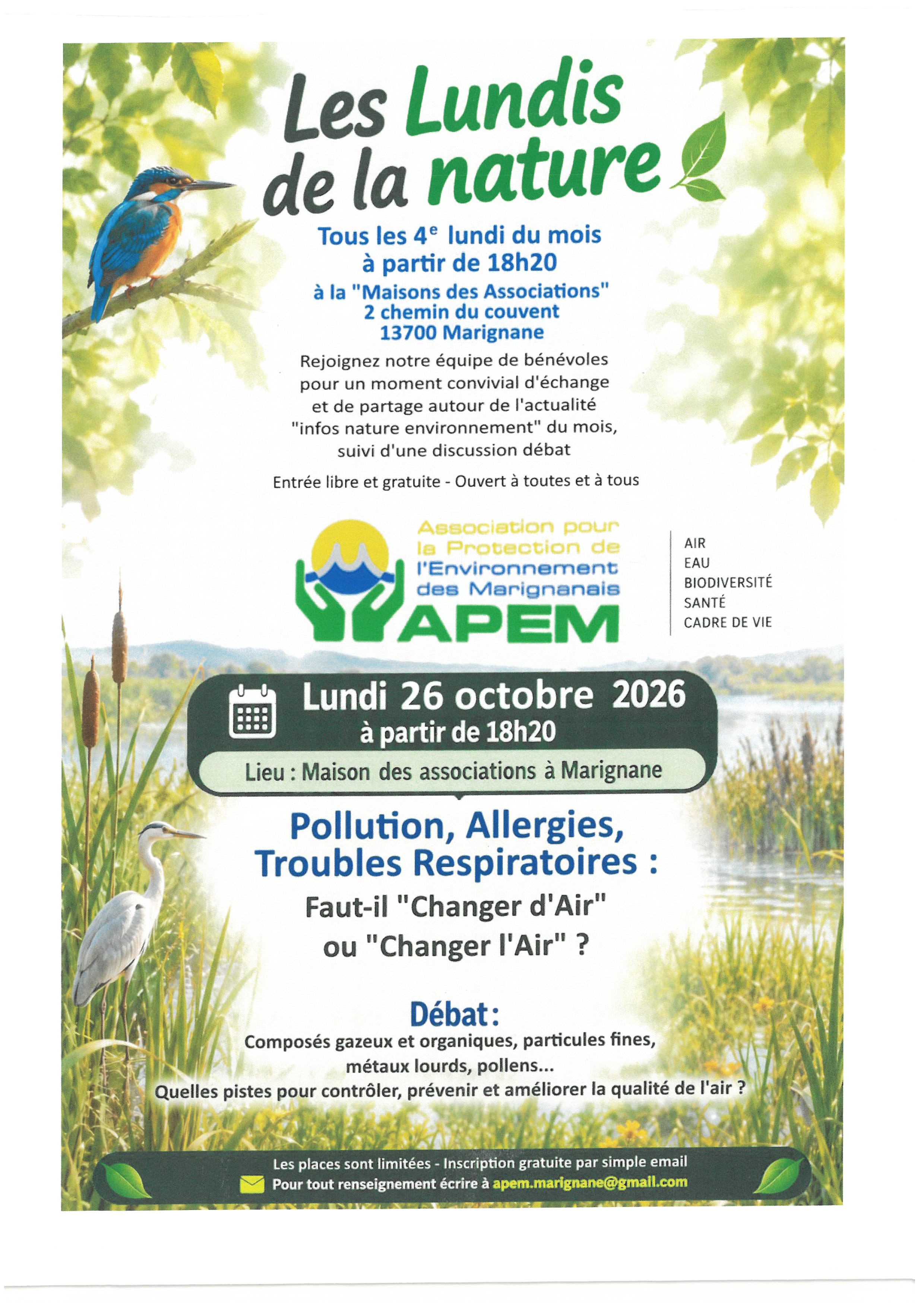 Partage et d�bat : Pollution, allergies, troubles respiratoires, faut-il changer l'air ou changer d'air ?