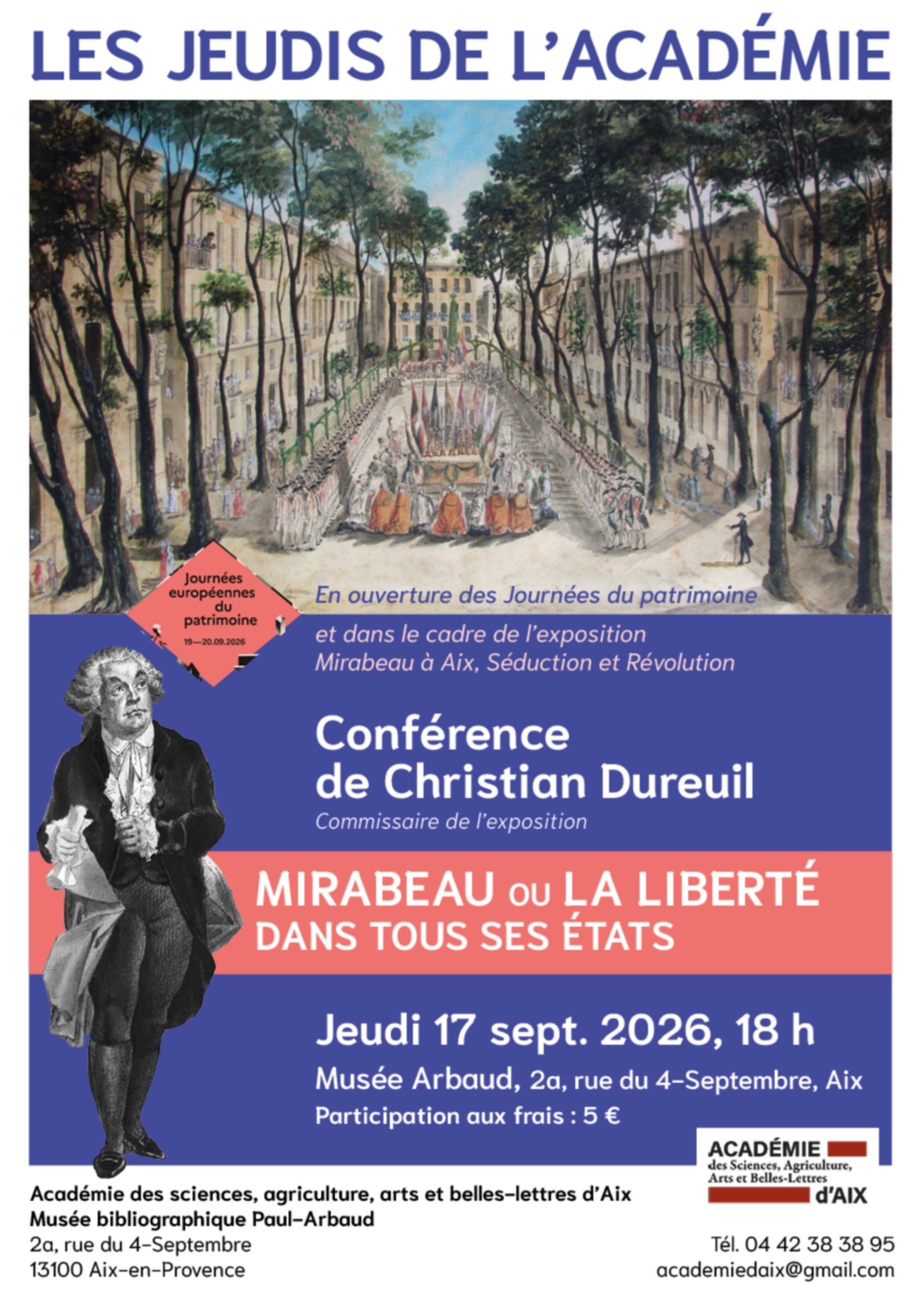 Conf�rence - Mirabeau ou la libert� dans tous ses �tats
