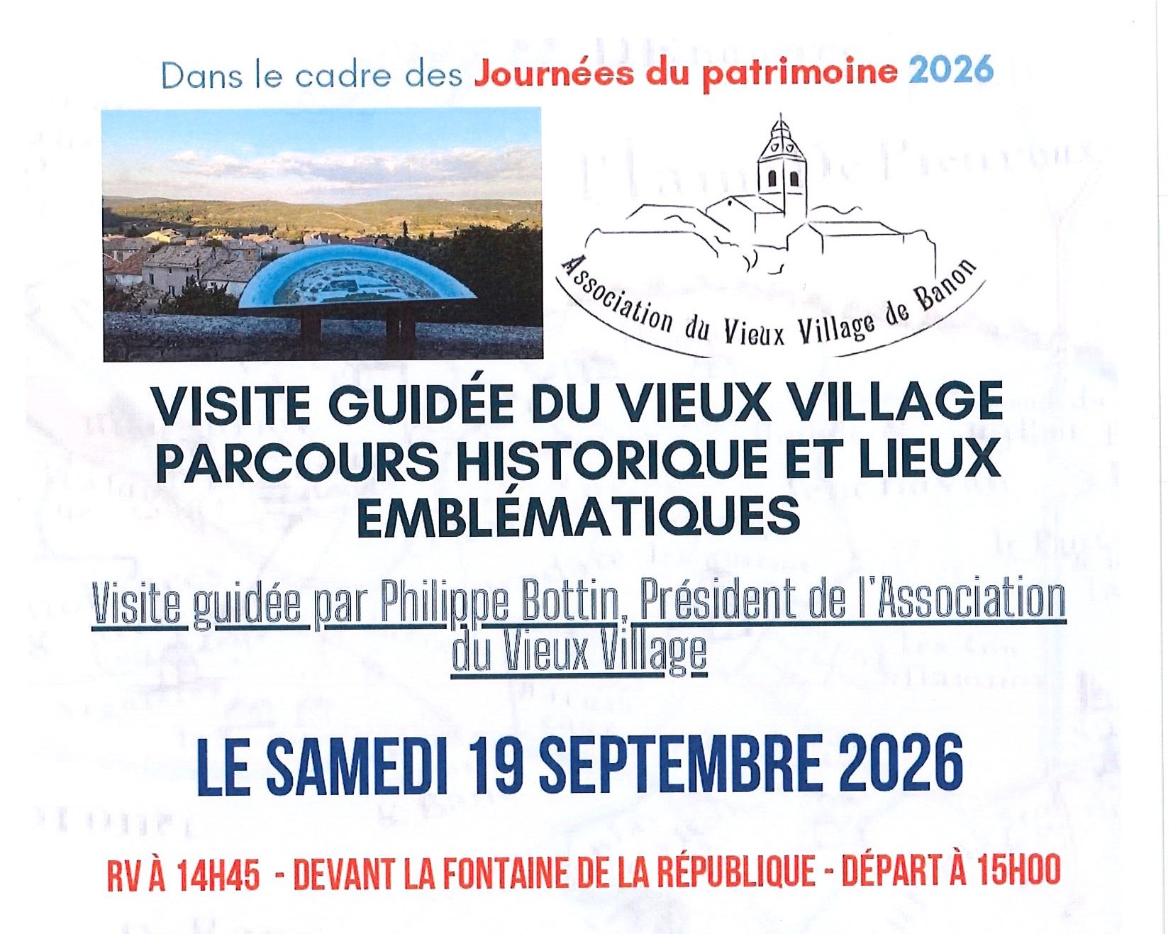 Visite guid�e du vieux village de Banon