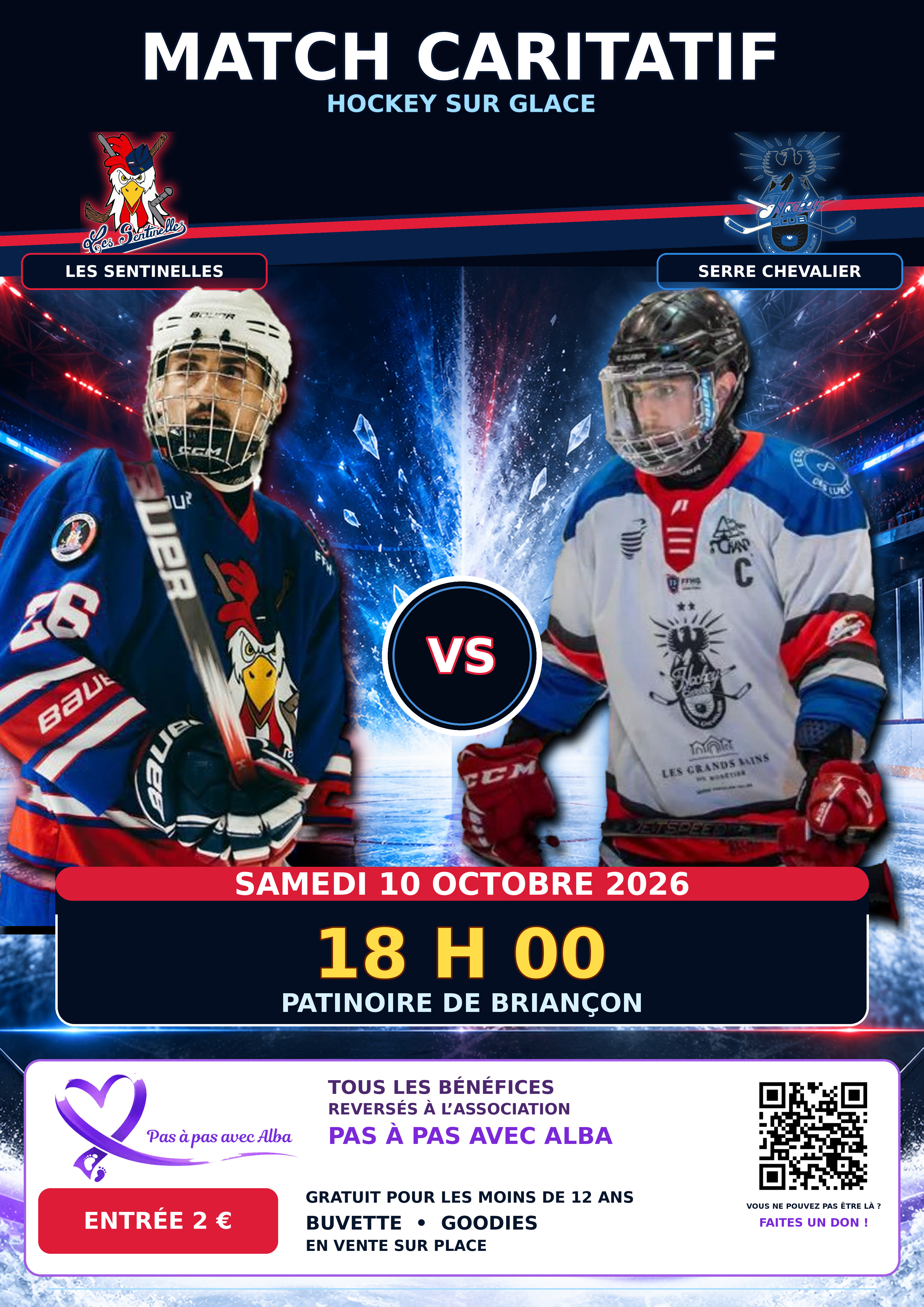 Match caritatif de hockey sur glace