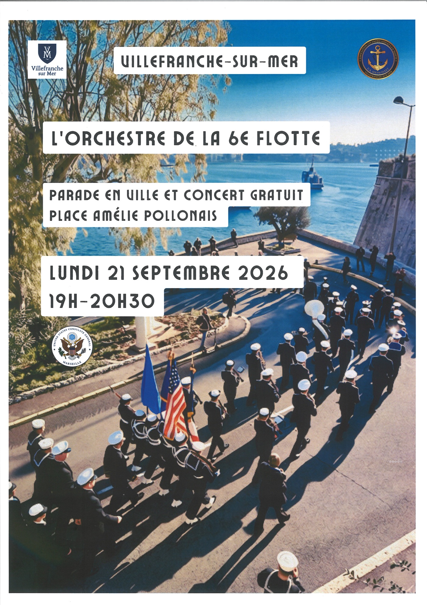 Concert de l'orchestre de la 6�me Flotte Am�ricaine