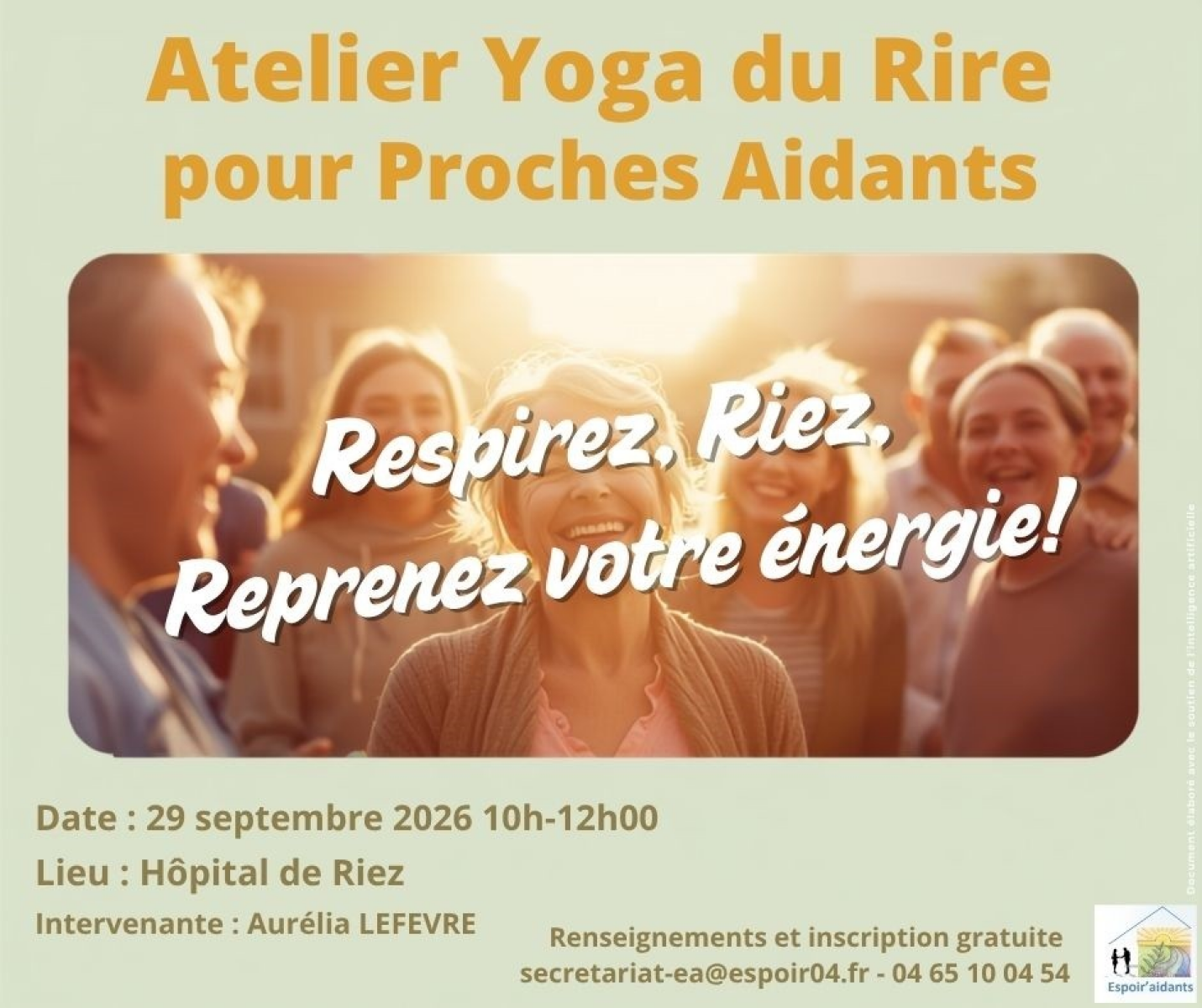 Atelier Yoga du Rire pour Proches Aidants