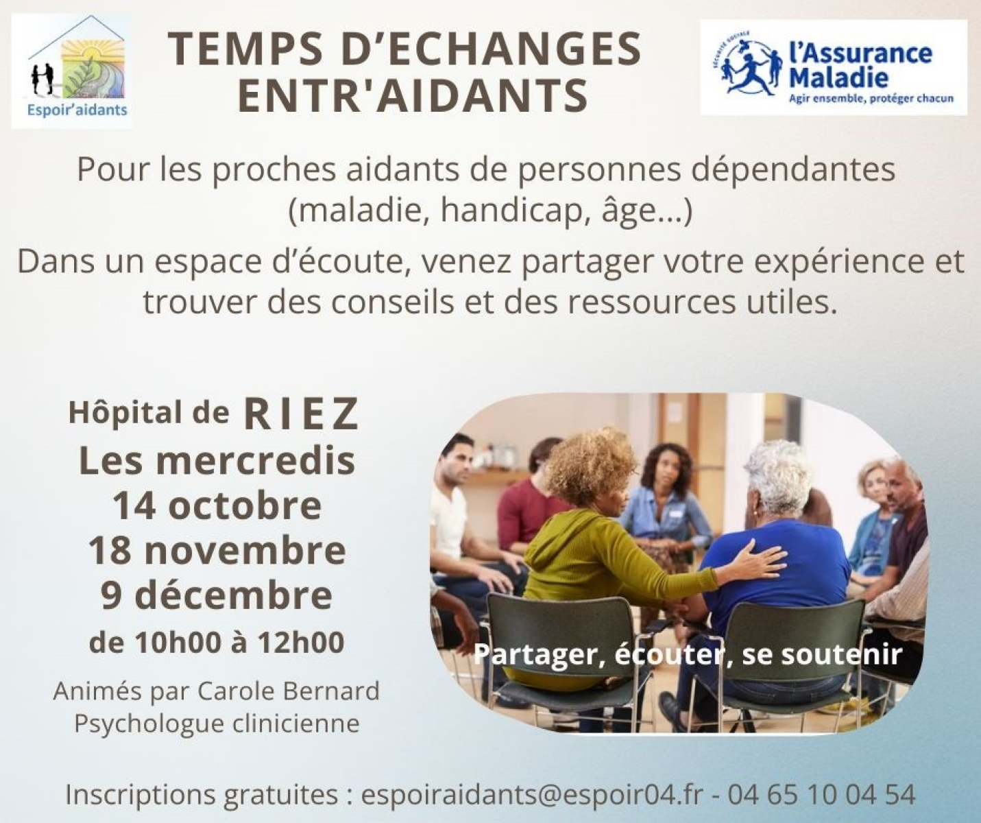 Temps d'�changes entre proches aidants