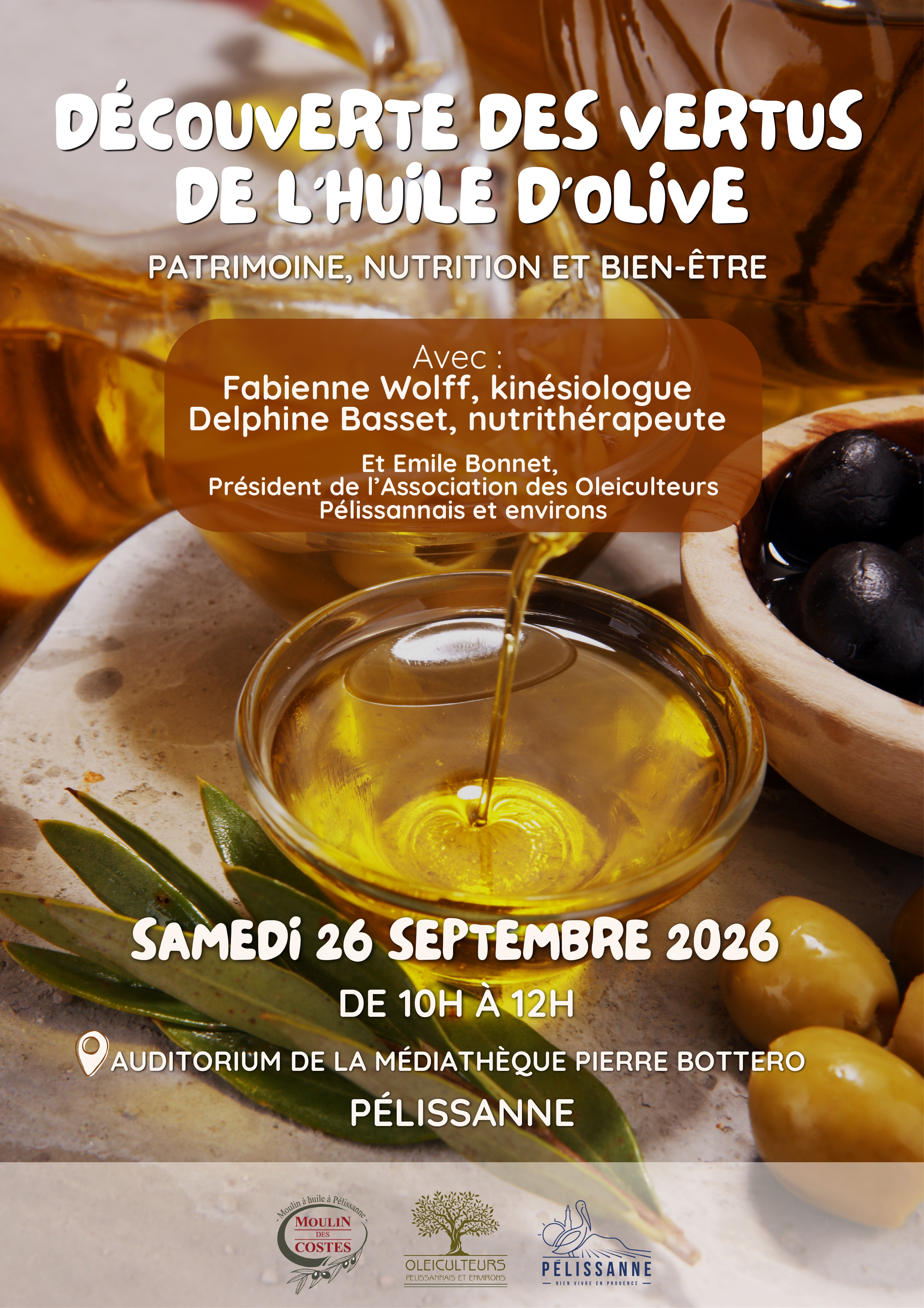 Conf�rence : D�couverte des vertus de l'huile d'olive : patrimoine, nutrition et bien-�tre