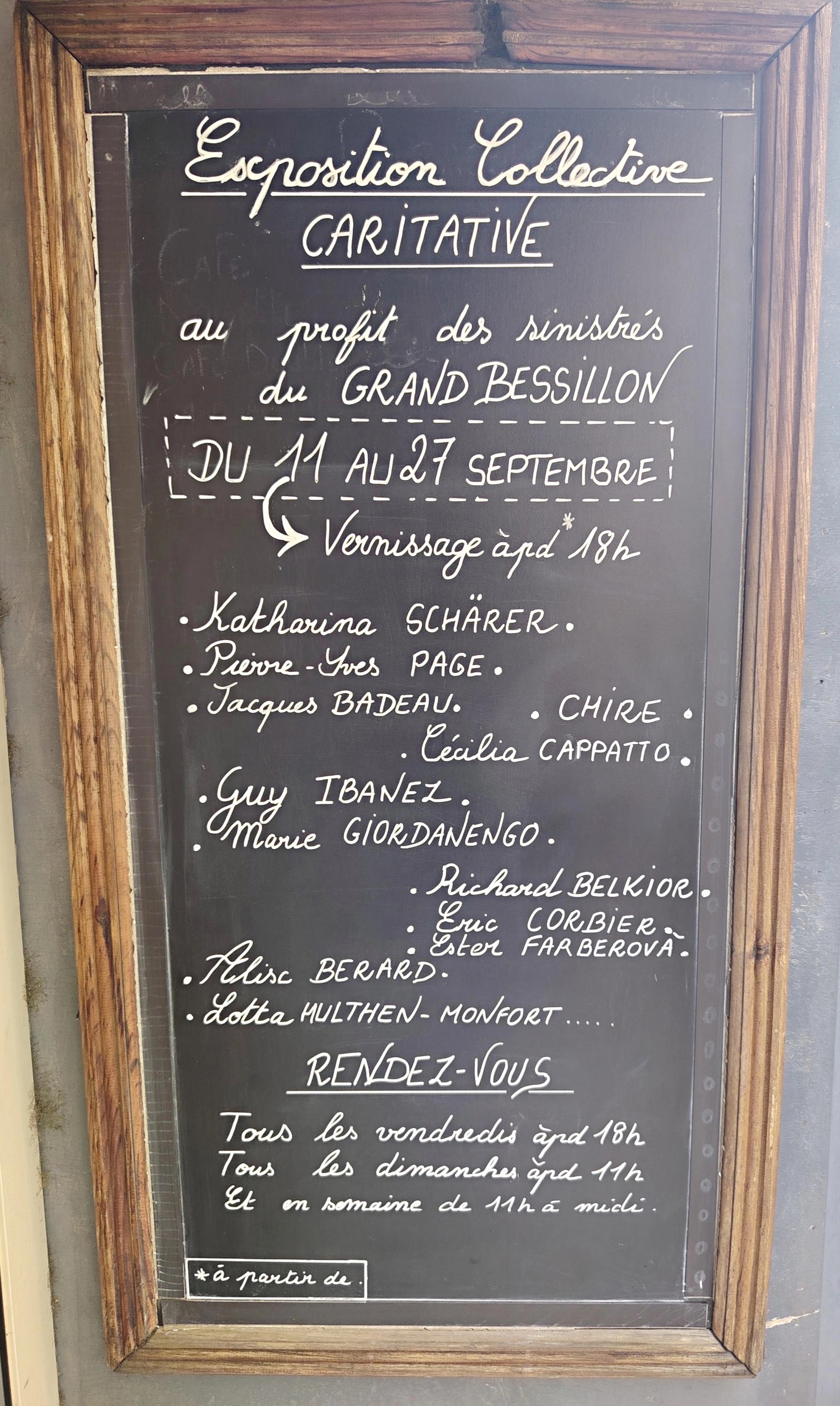 Exposition collaborative pour les sinistr�s du Bessillon - arts multiples