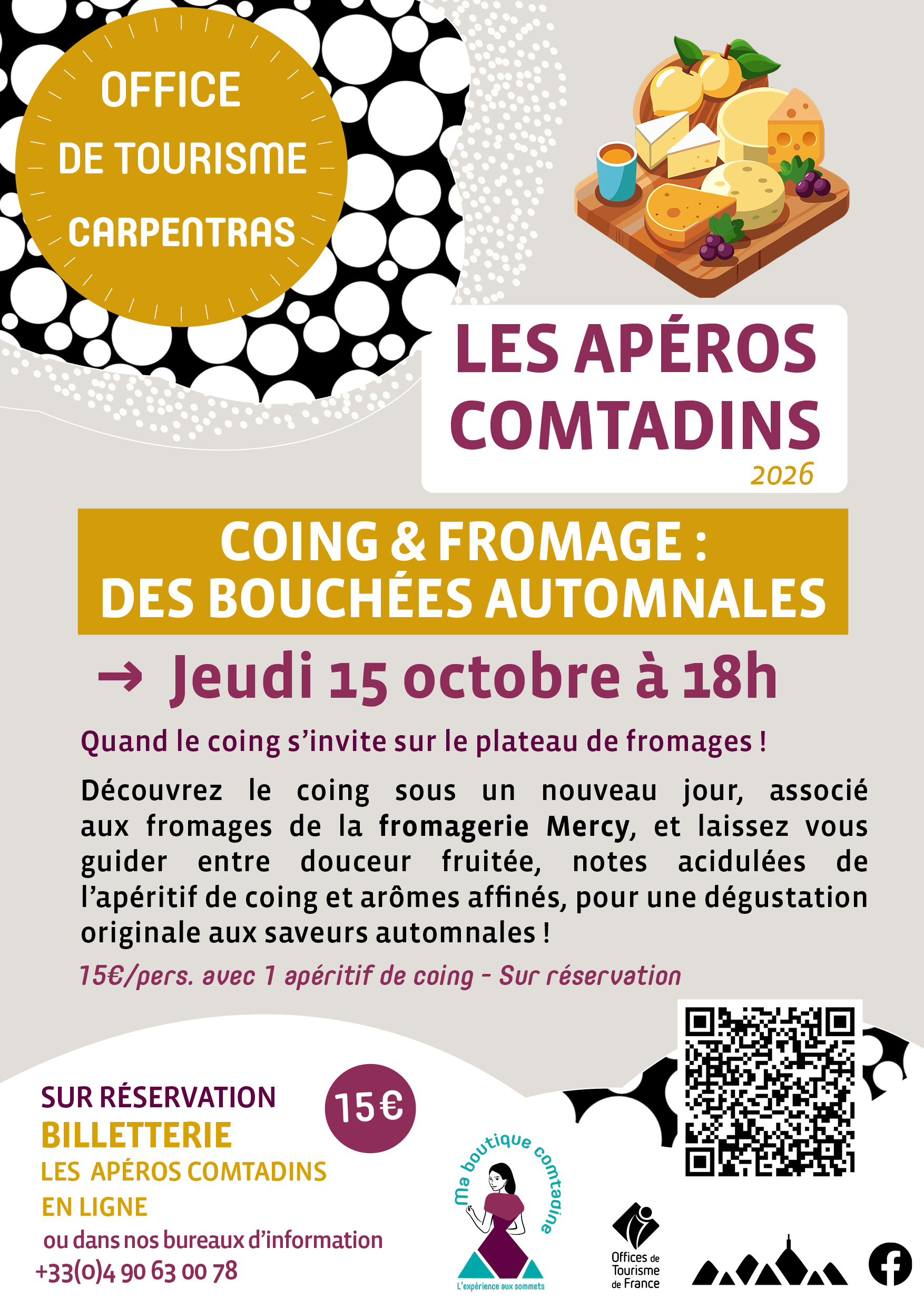 Ap�ro comtadin : Coing et fromages, des bouch�es automnales