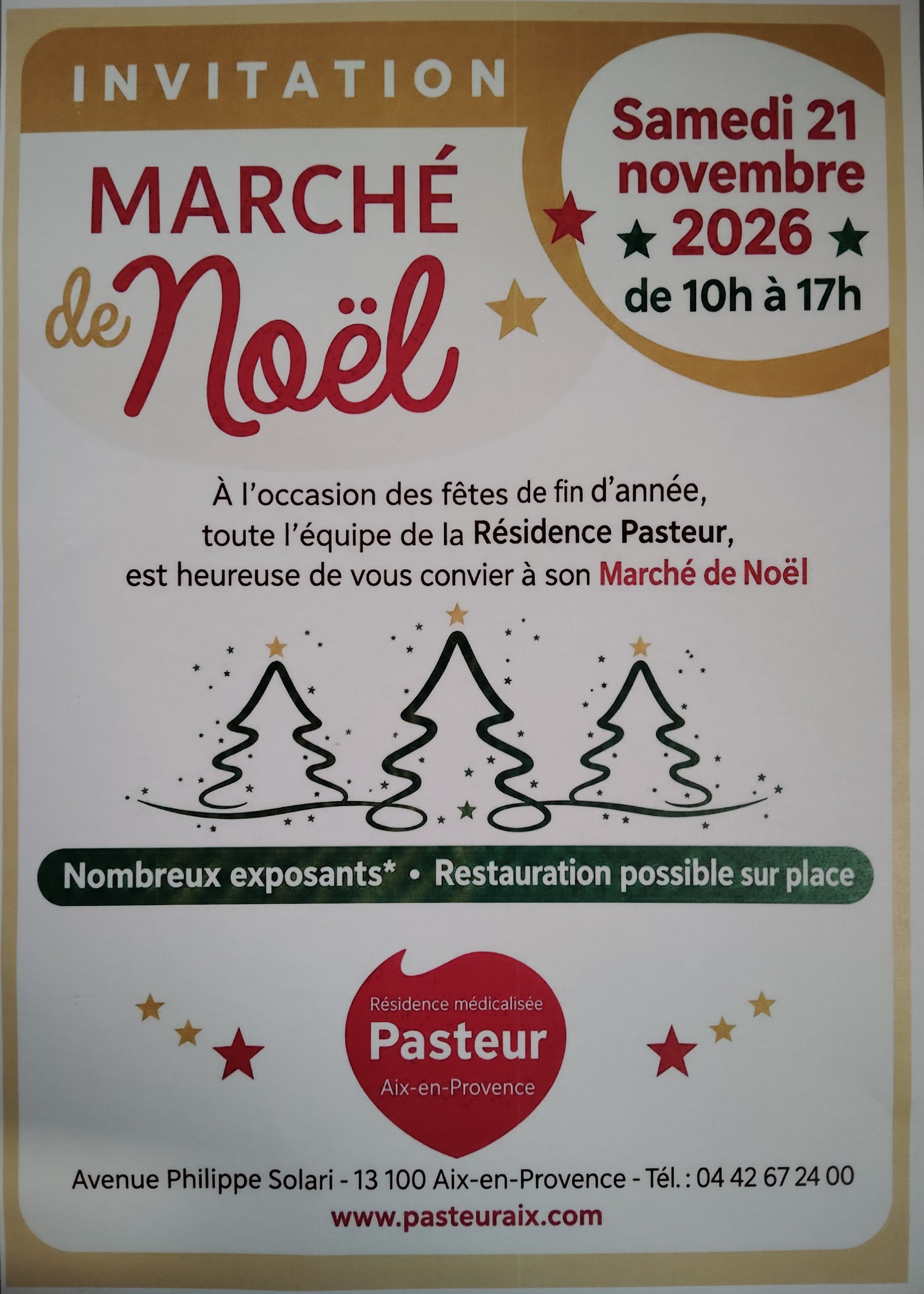 March� de No�l � la r�sidence Pasteur