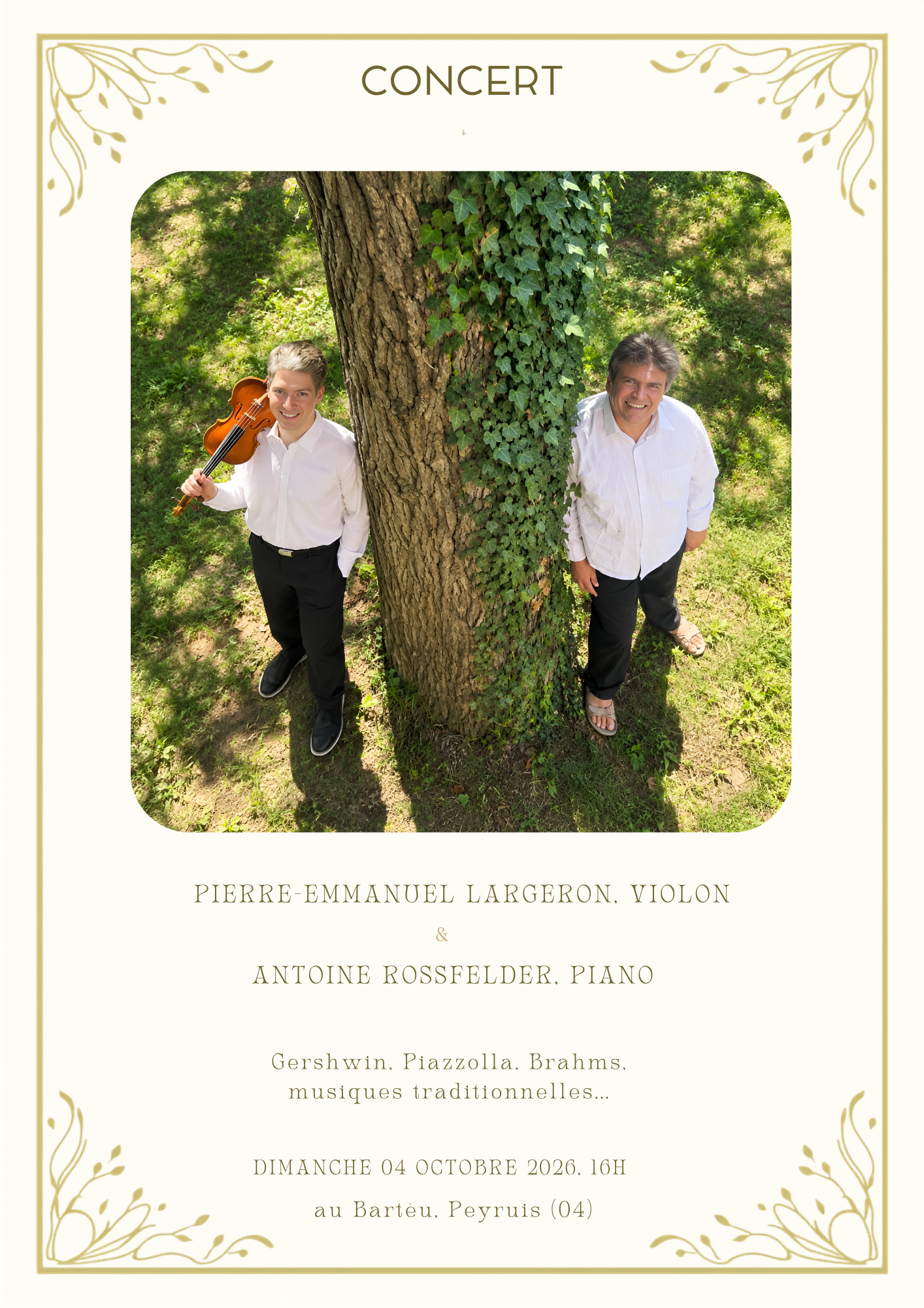 R�cital violon et piano � Peyruis