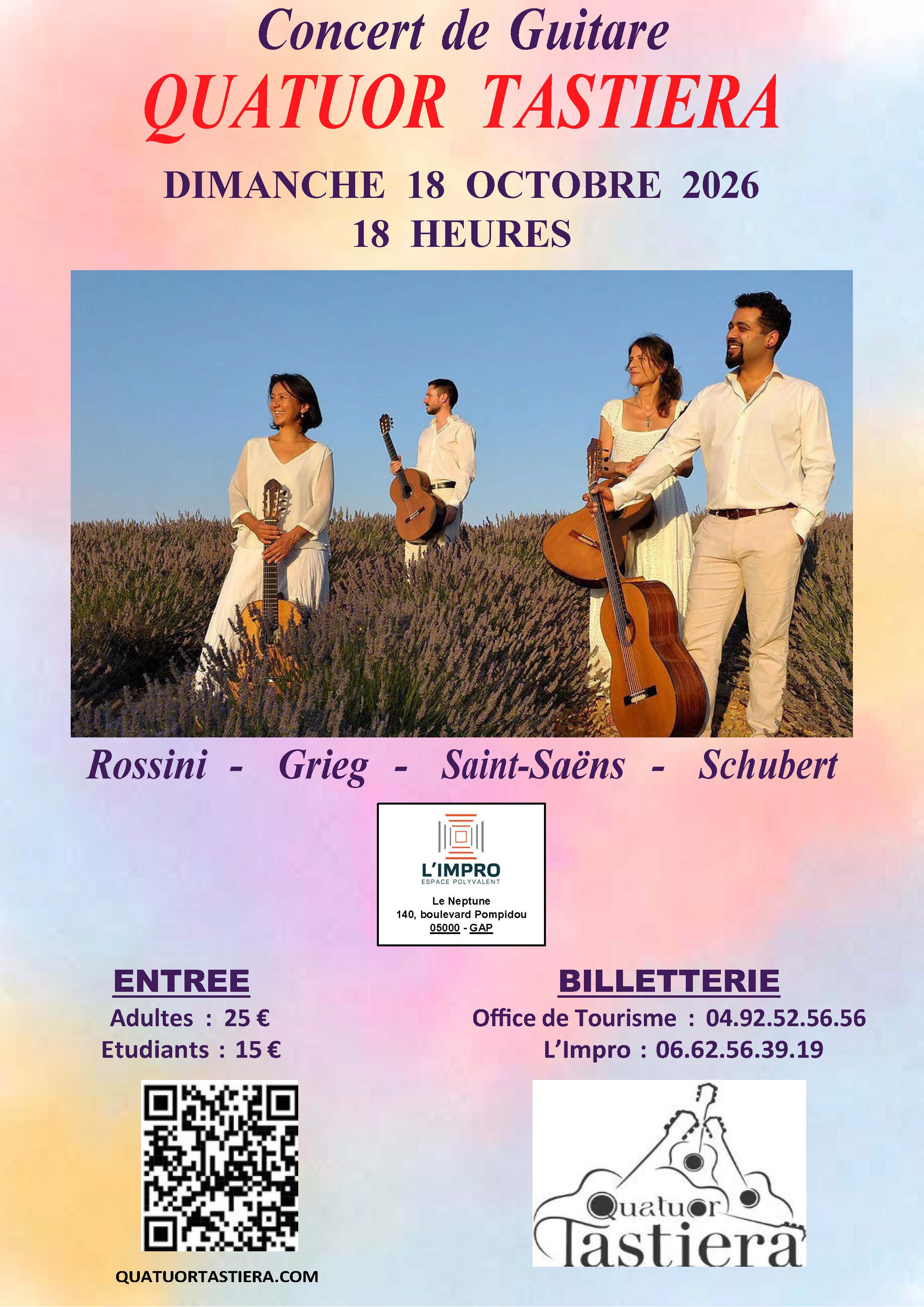 Concert de guitare avec le Quatuor Tasteria