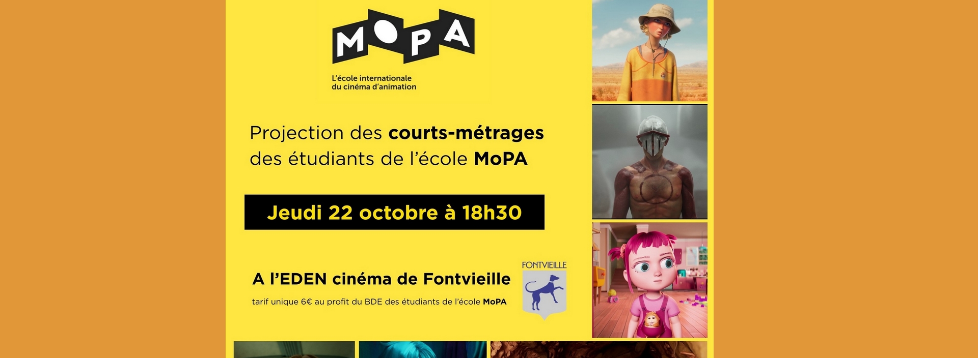 Projection des courts-m�trages des �tudiants de l'�cole MoPA