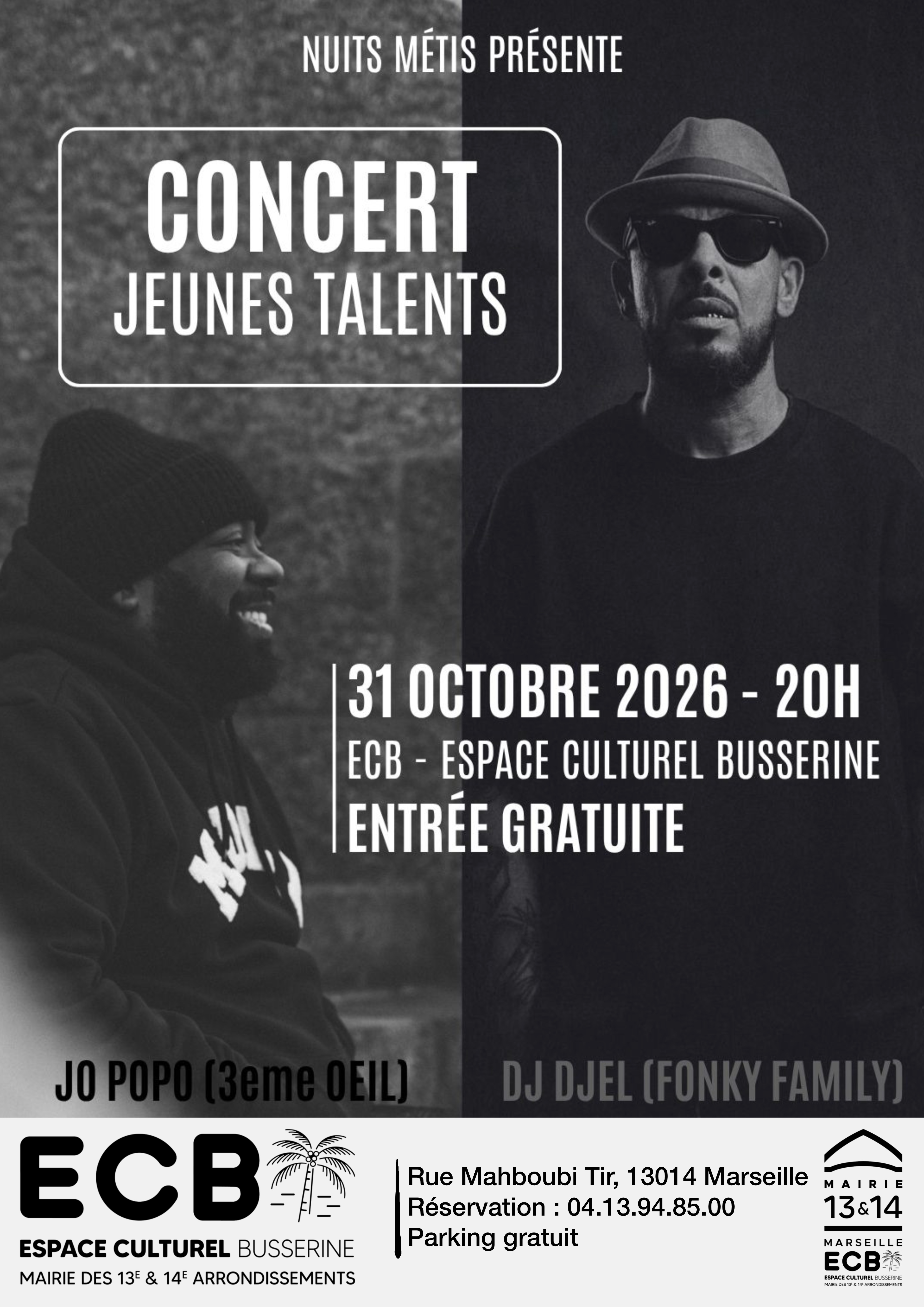 Concert DJ Djel + Jo Popo + talents