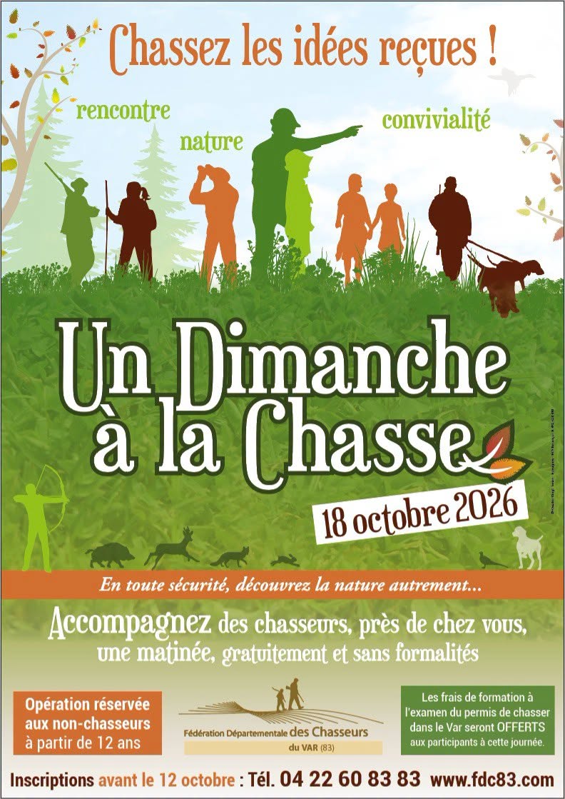 Un dimanche � la chasse (inscriptions avant le 12 octobre 2026)