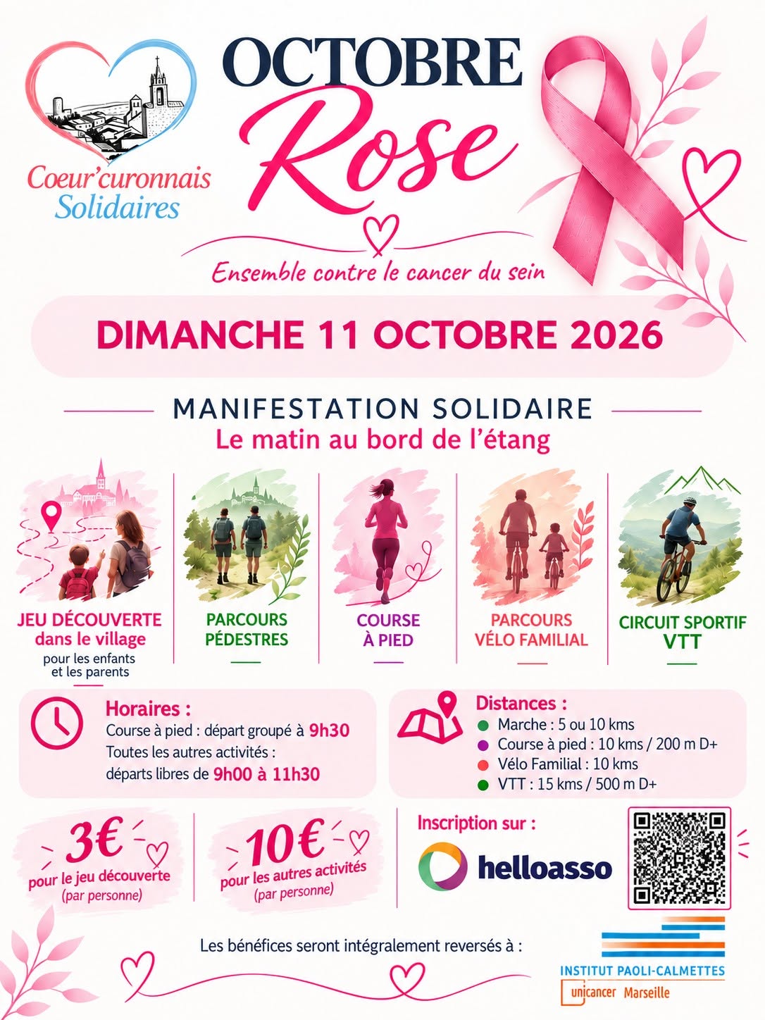 Manifestation solidaire Octobre Rose � Cucuron.