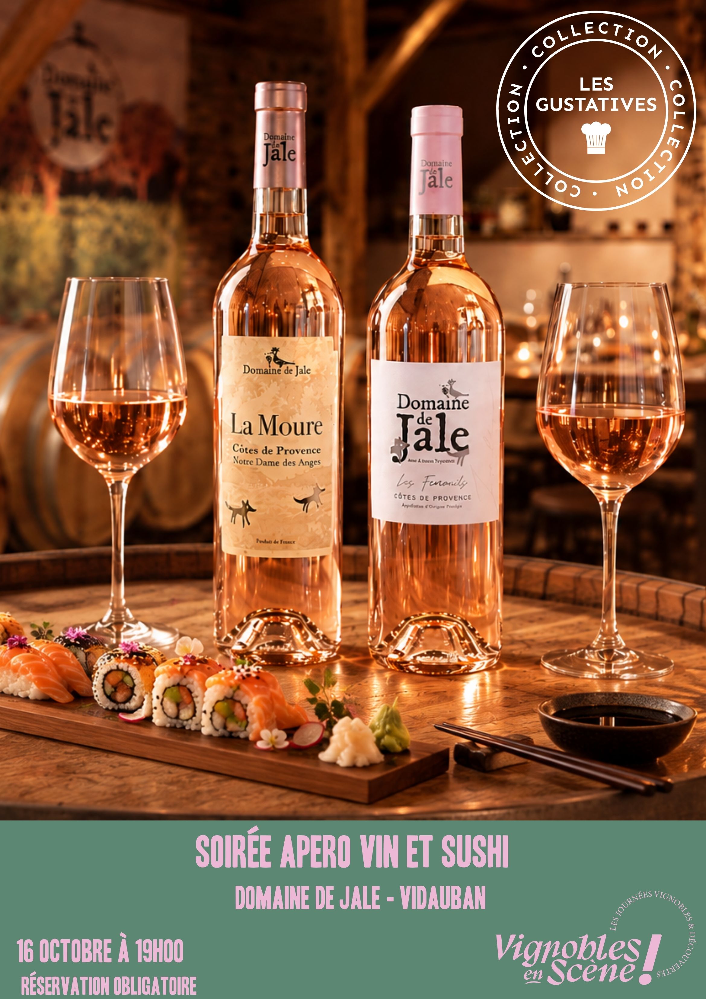 Soir�e Ap�ro'Jale vin et sushi