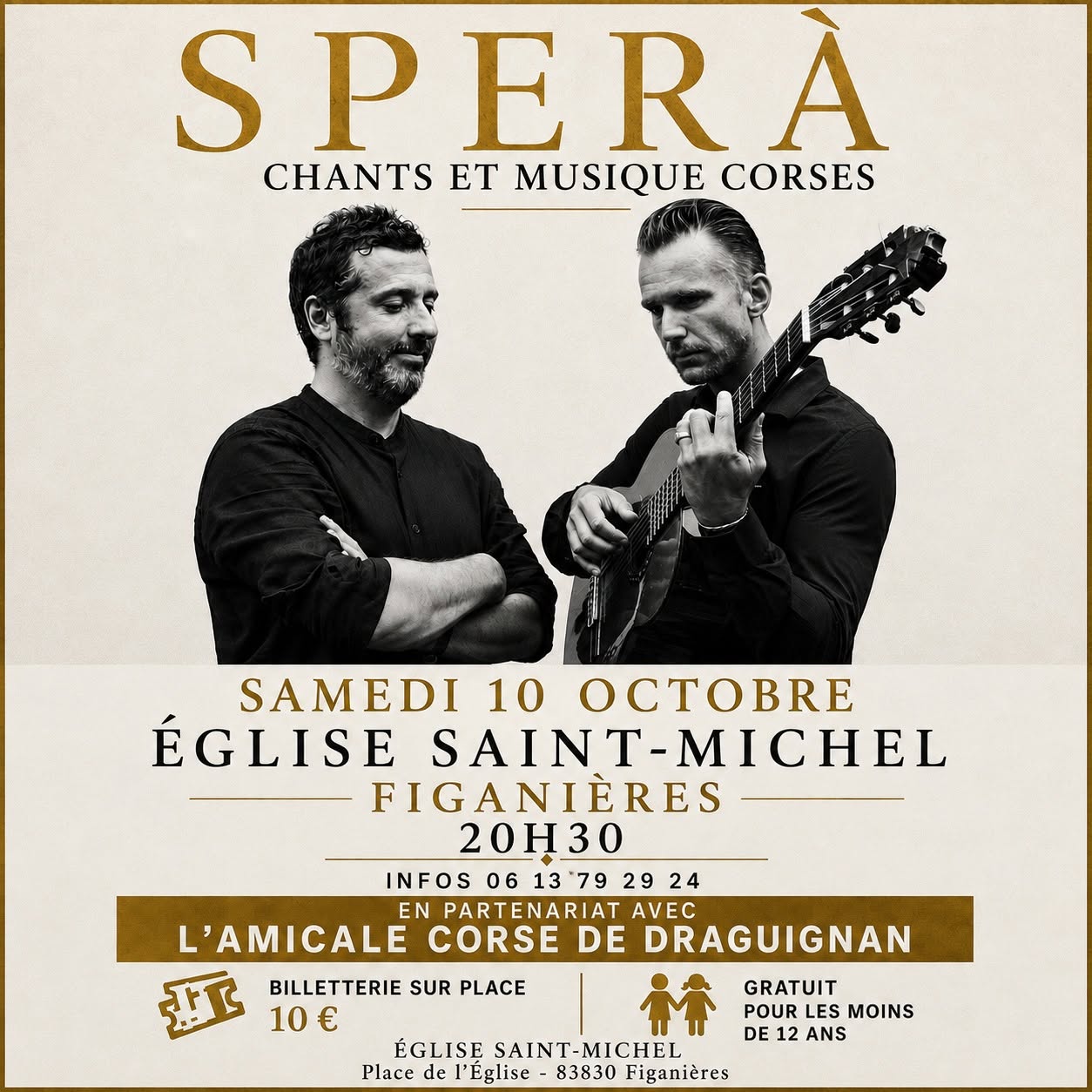 Spera : concert chants et musique corses