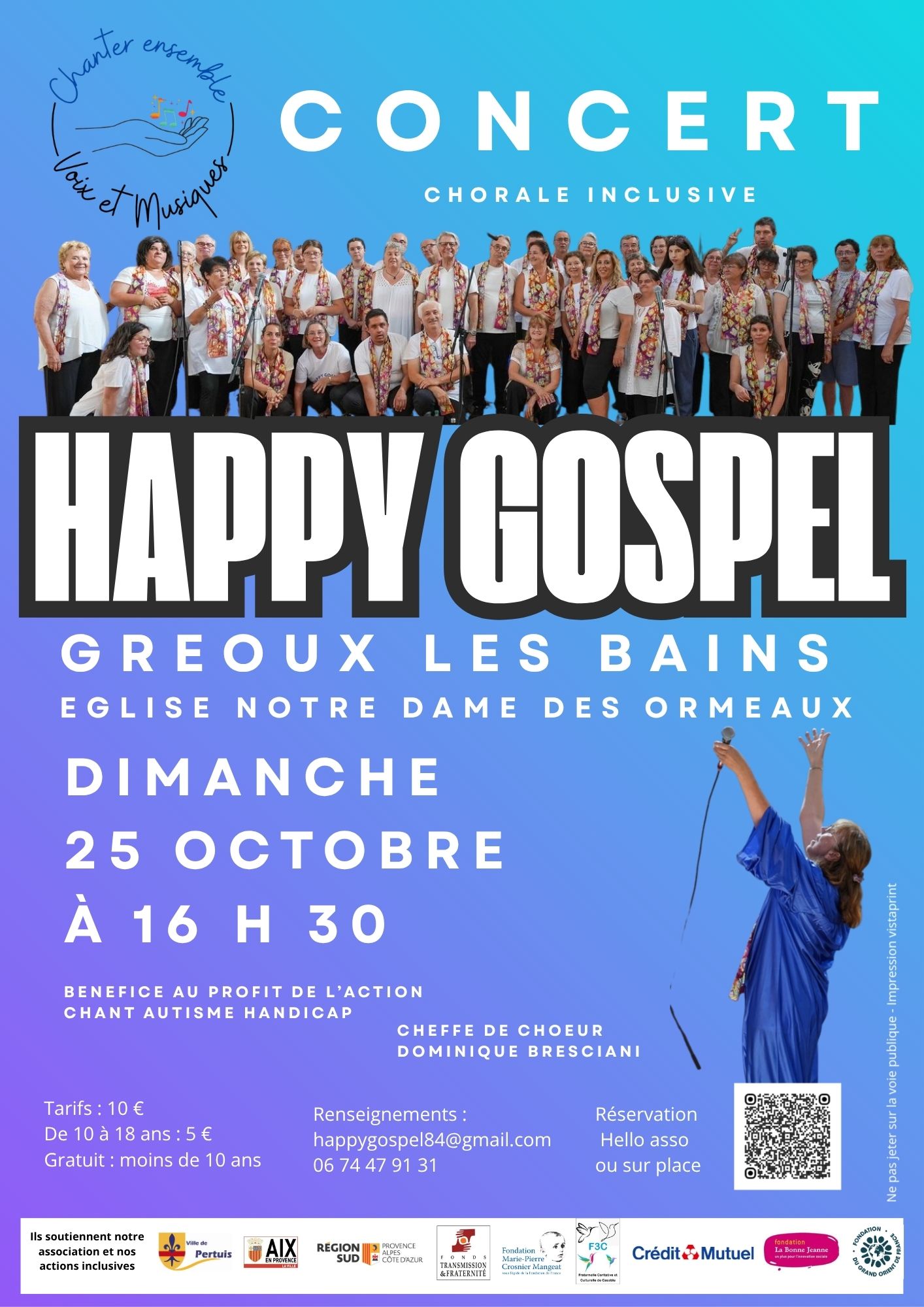 Concert Gospel et chants du monde Chorale inclusive Happy Gospel